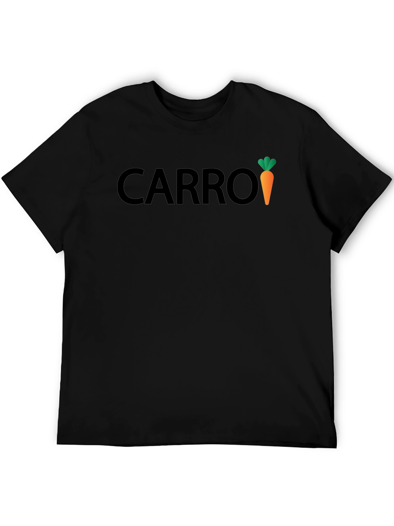 Carrot Graphic Print Black T-Shirt