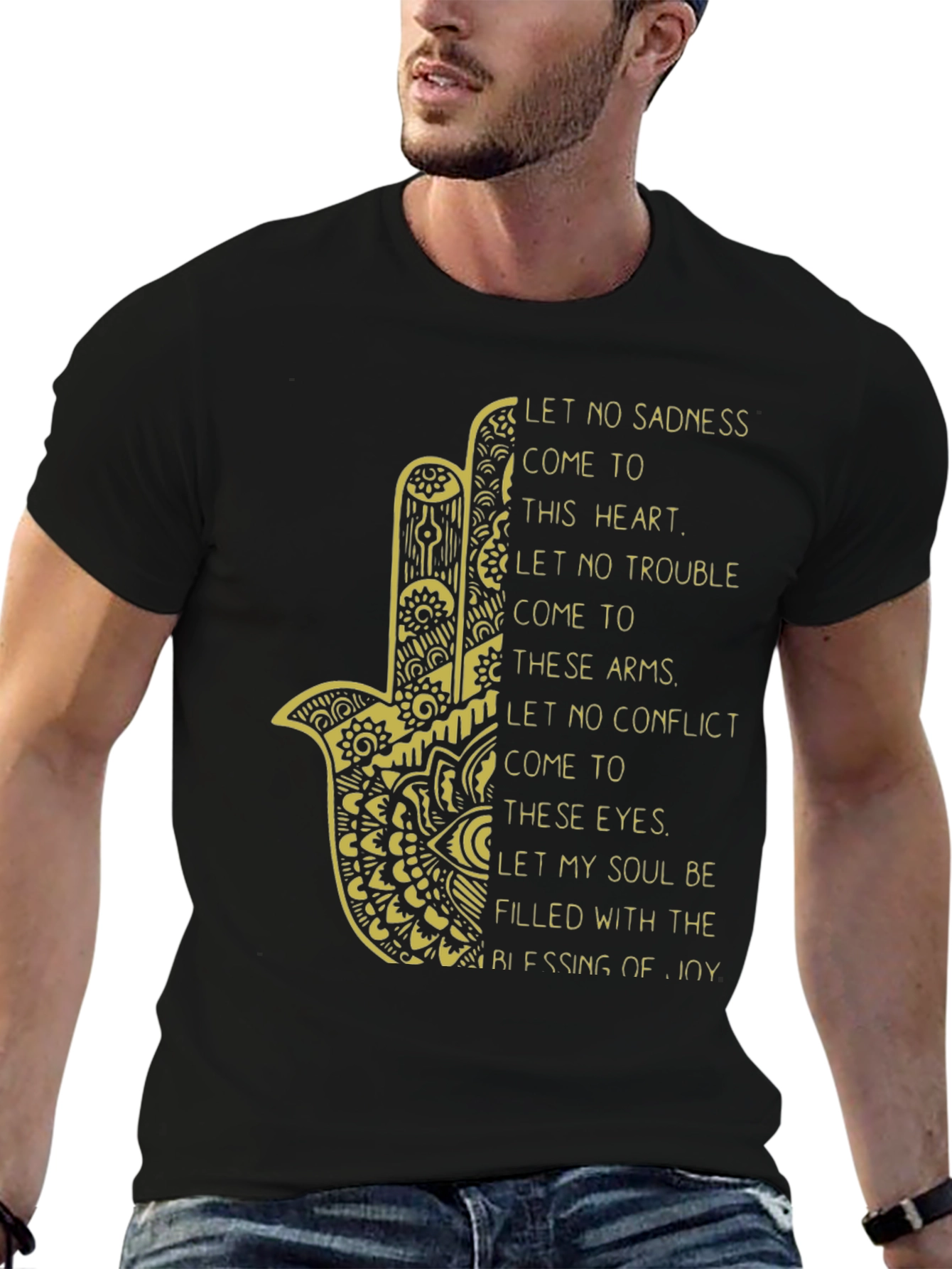 Hamsa Hand Graphic T-Shirt - Blessing of Joy