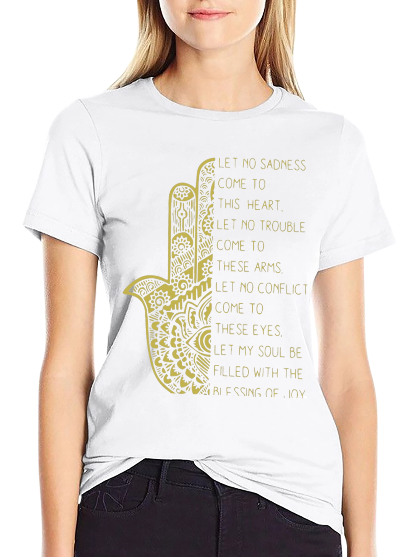Hamsa Hand Graphic T-Shirt - Blessing of Joy