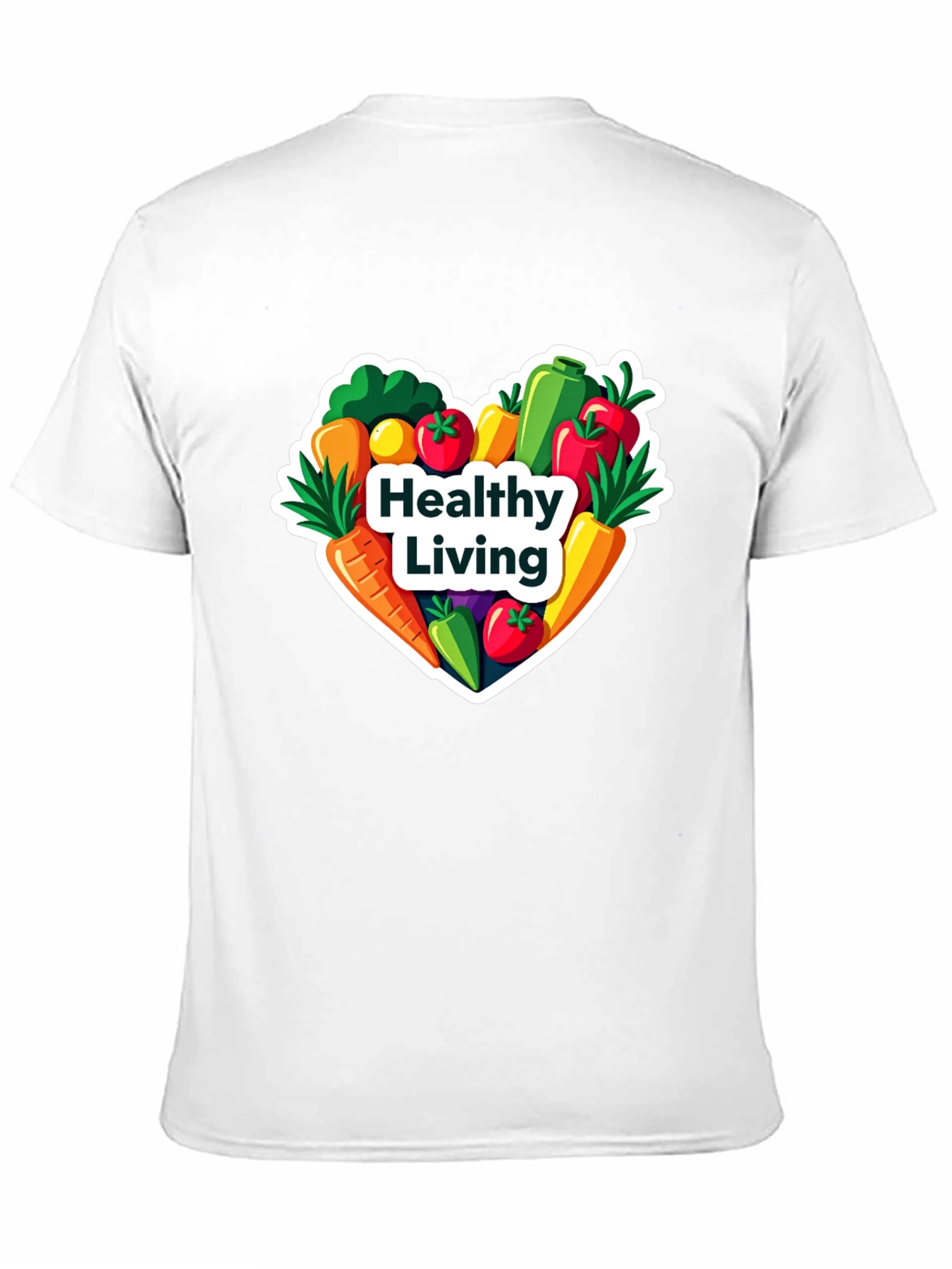 Healthy Living T-Shirt: Vegan Vegetable Heart Tee