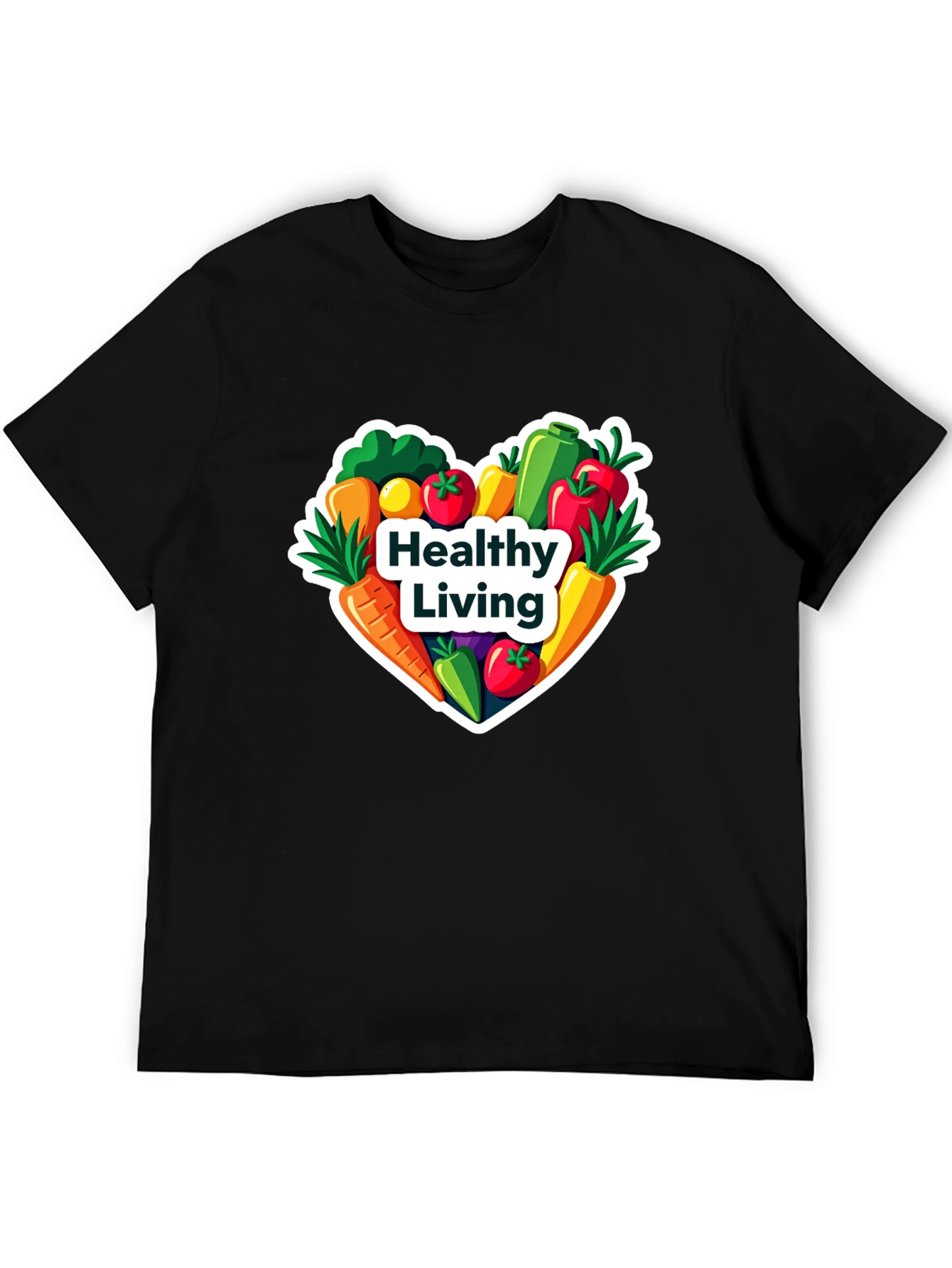 Healthy Living T-Shirt: Vegan Vegetable Heart Tee