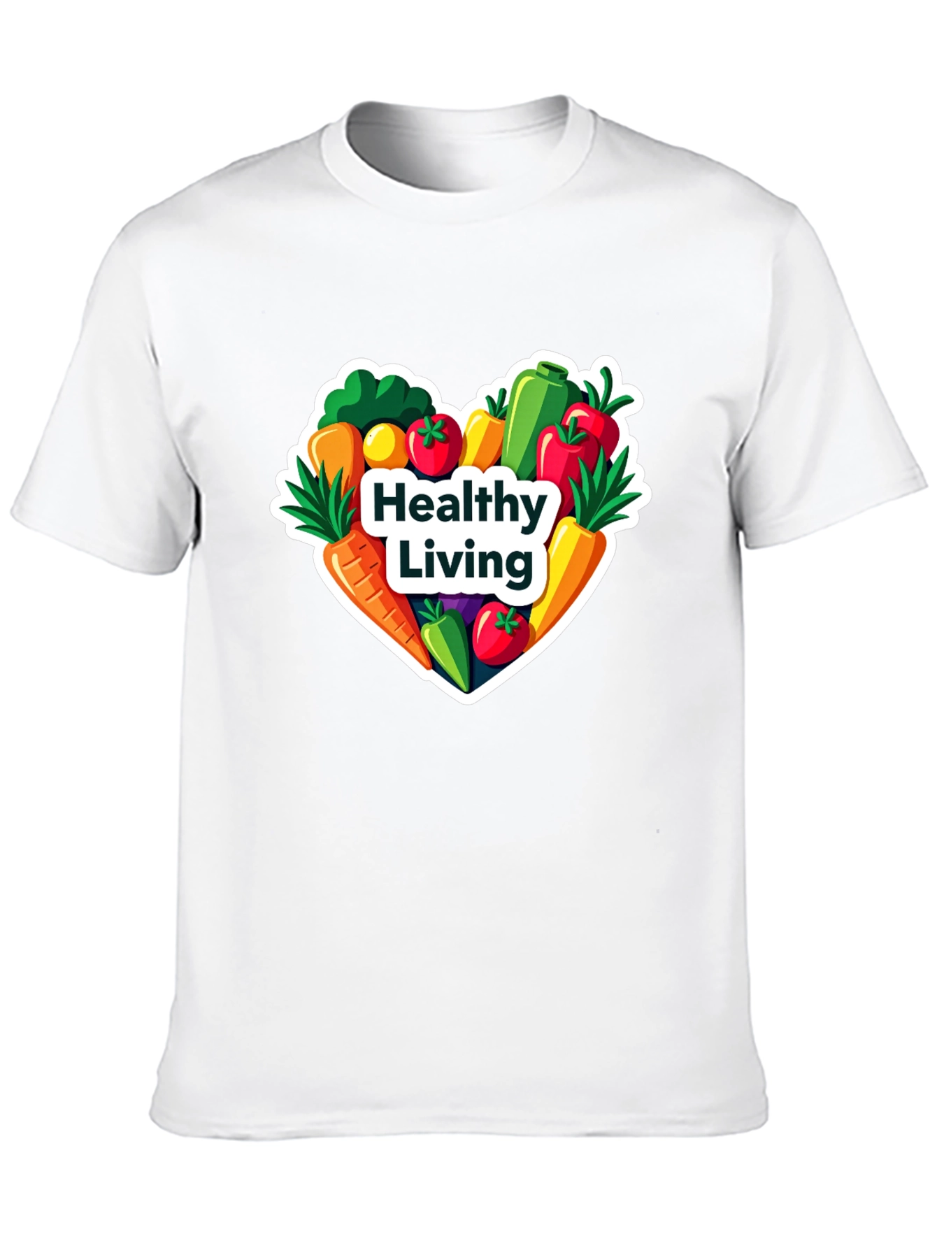 Healthy Living T-Shirt: Vegan Vegetable Heart Tee