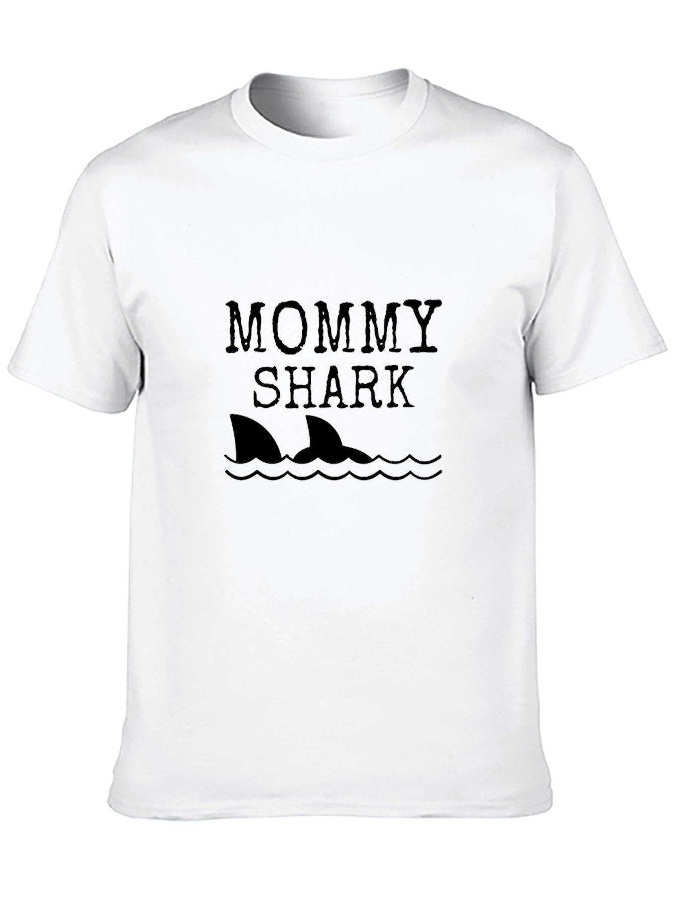 Mommy Shark Graphic Tee - Black Cotton T-Shirt