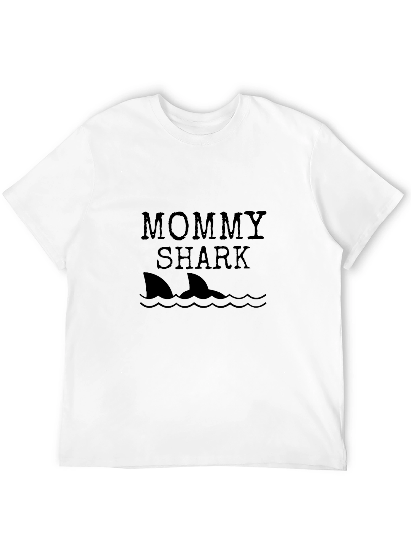 Mommy Shark Graphic Tee - Black Cotton T-Shirt