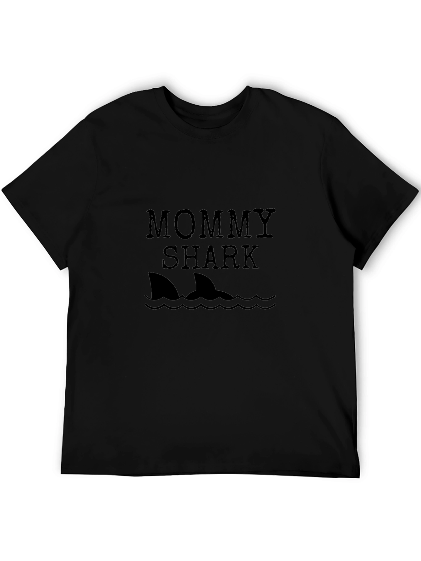 Mommy Shark Graphic Tee - Black Cotton T-Shirt