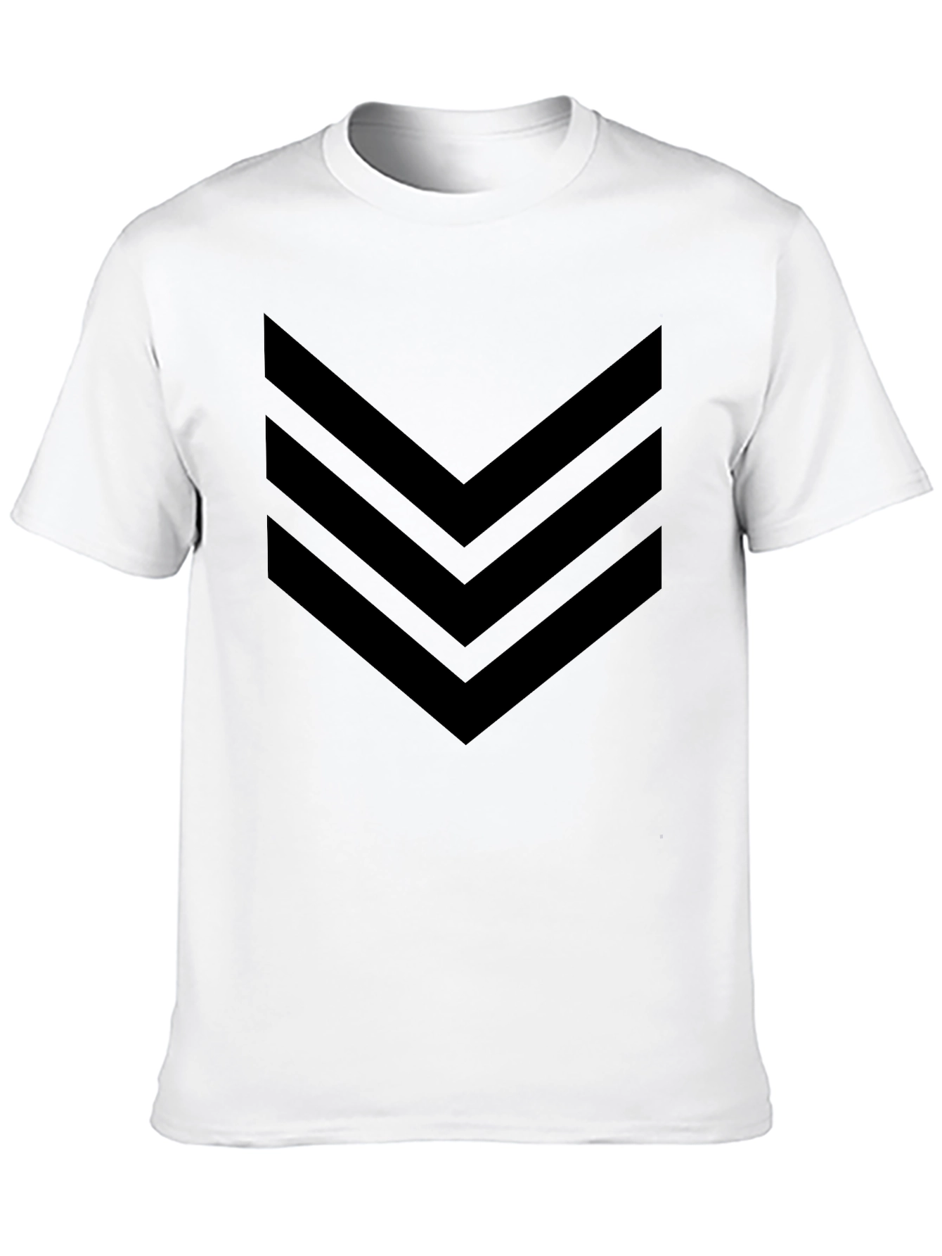 Black Chevron Graphic T-Shirt for Men