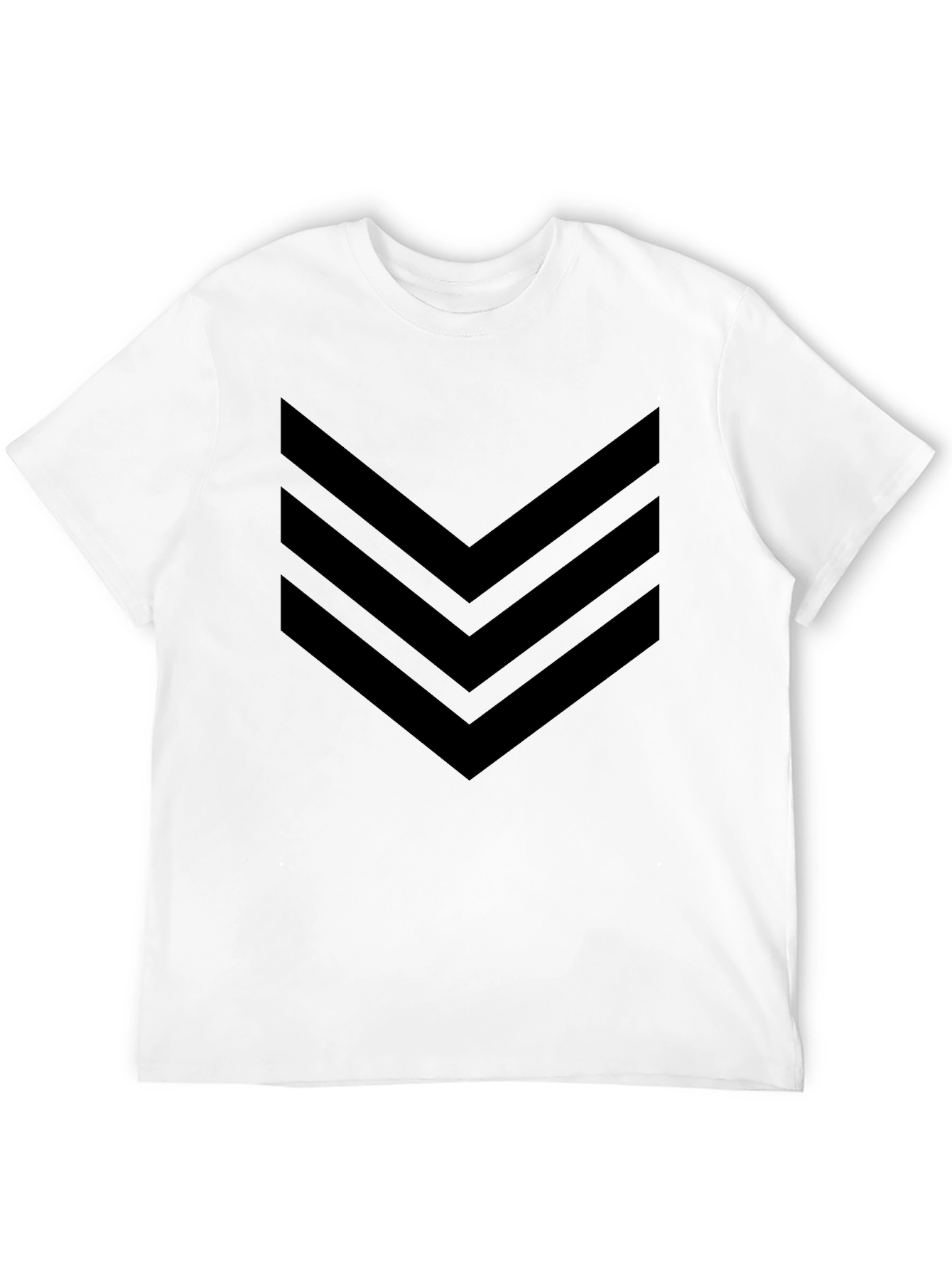 Black Chevron Graphic T-Shirt for Men