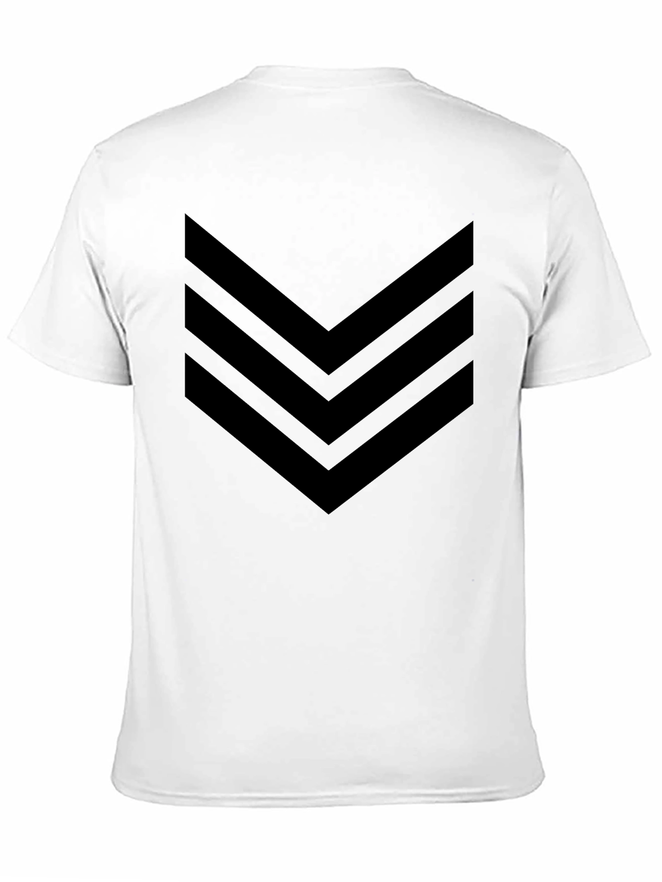 Black Chevron Graphic T-Shirt for Men