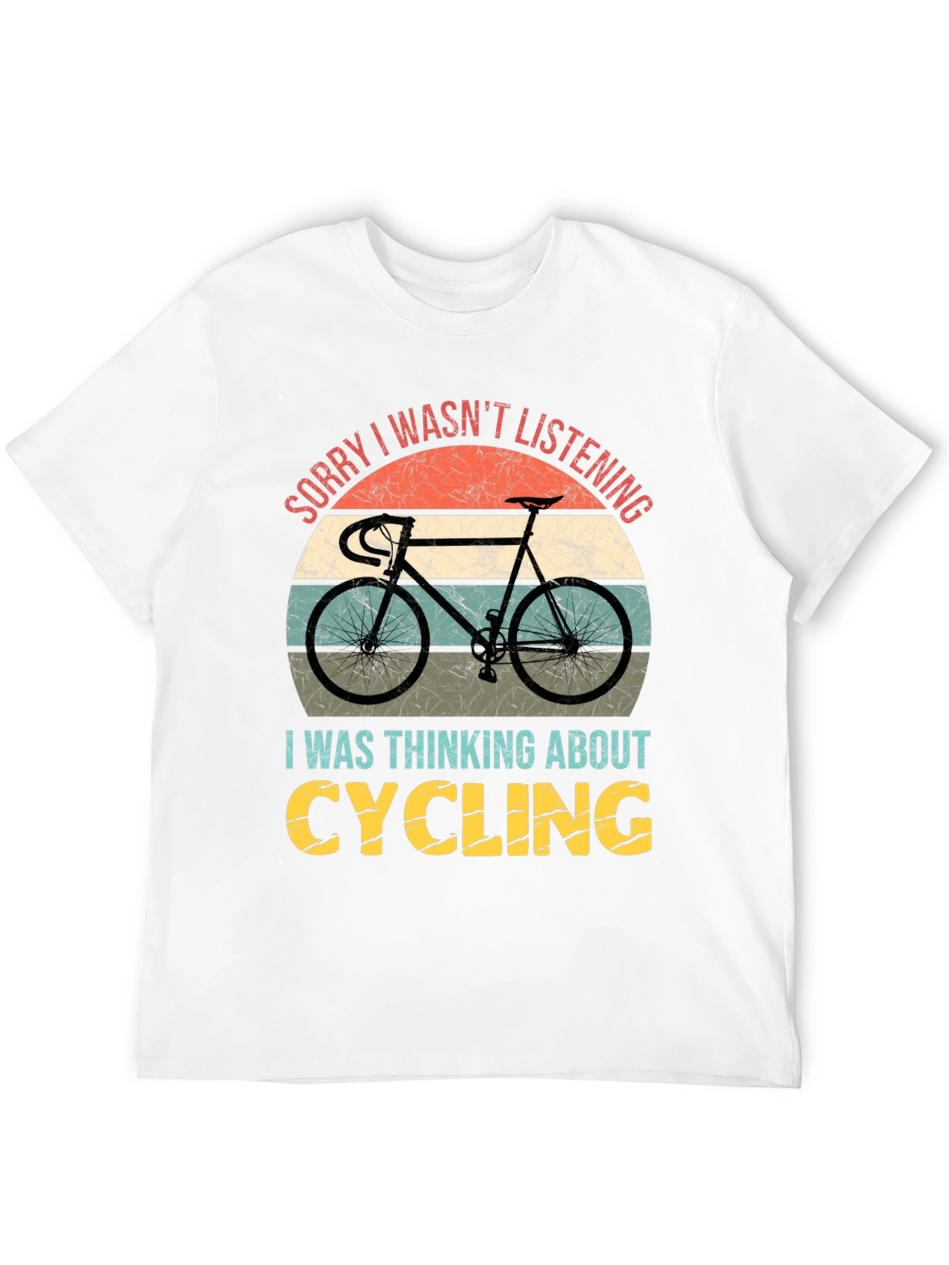 Cycling Thought T-Shirt - Unisex Retro Design