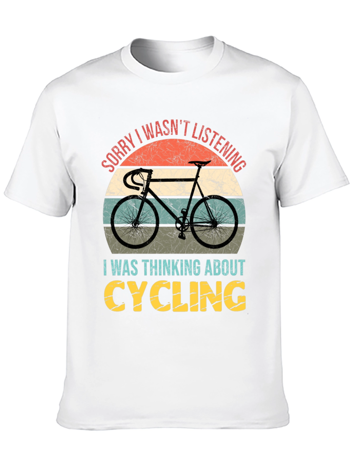 Cycling Thought T-Shirt - Unisex Retro Design