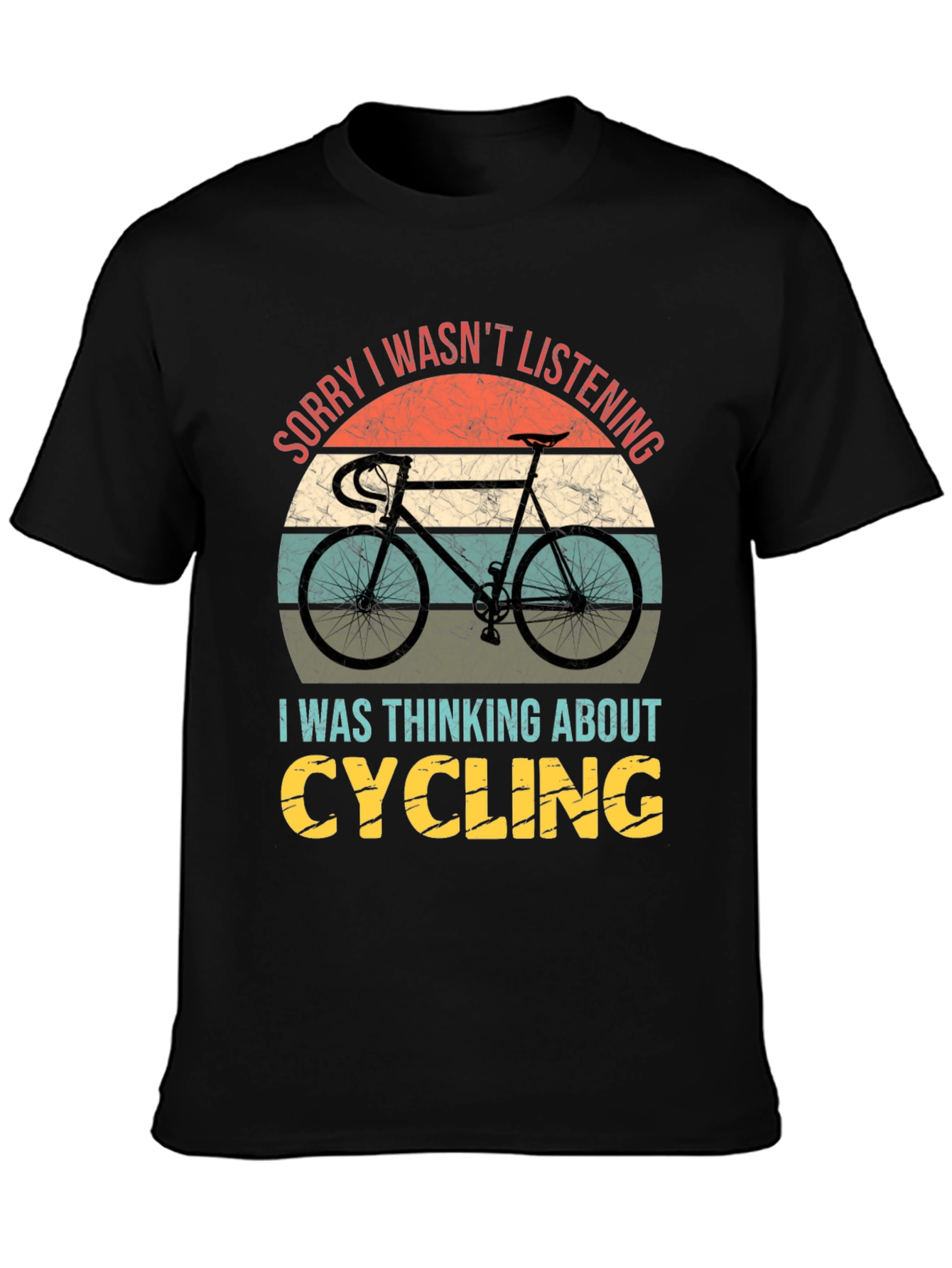 Cycling Thought T-Shirt - Unisex Retro Design