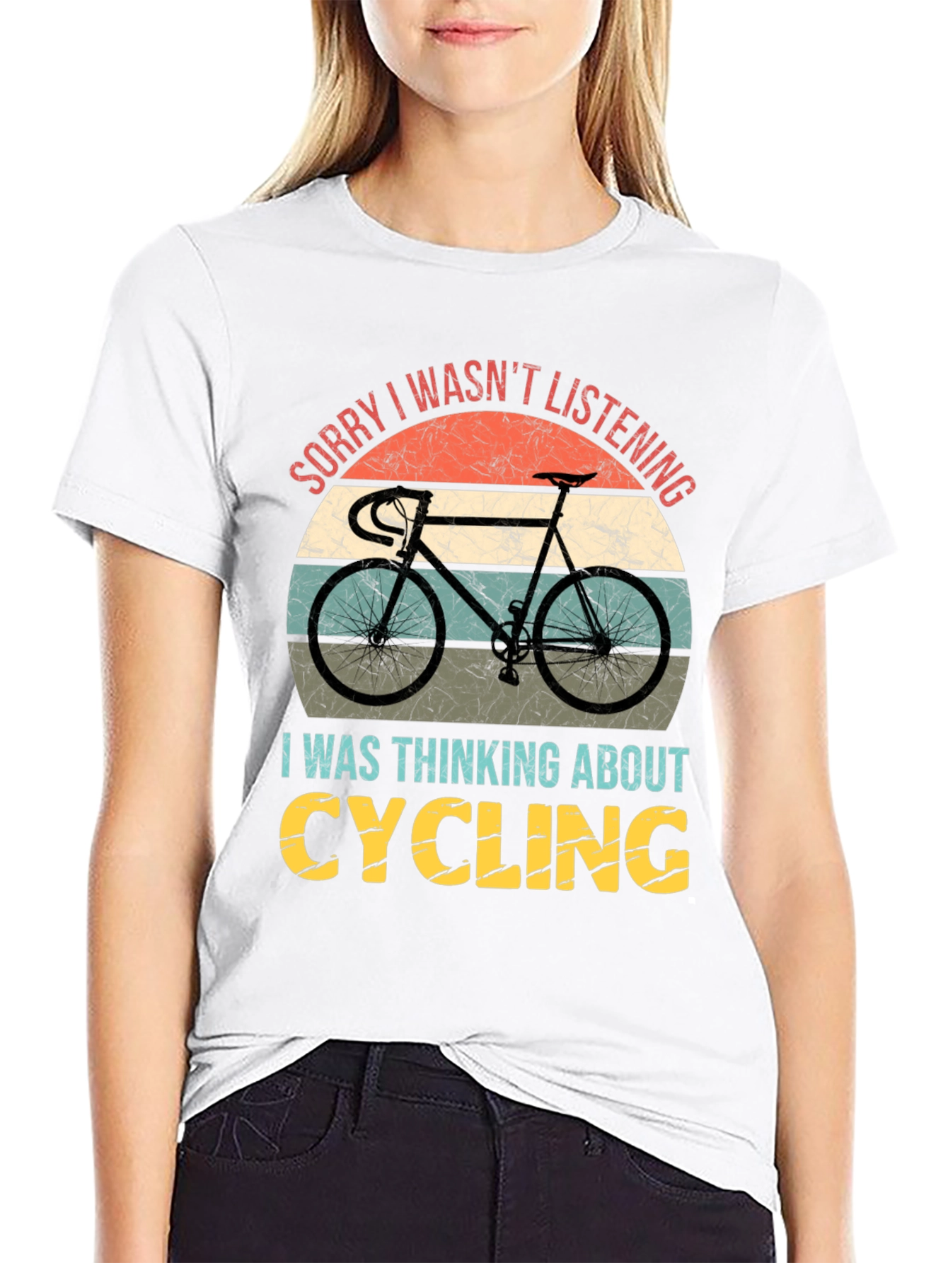 Cycling Thought T-Shirt - Unisex Retro Design