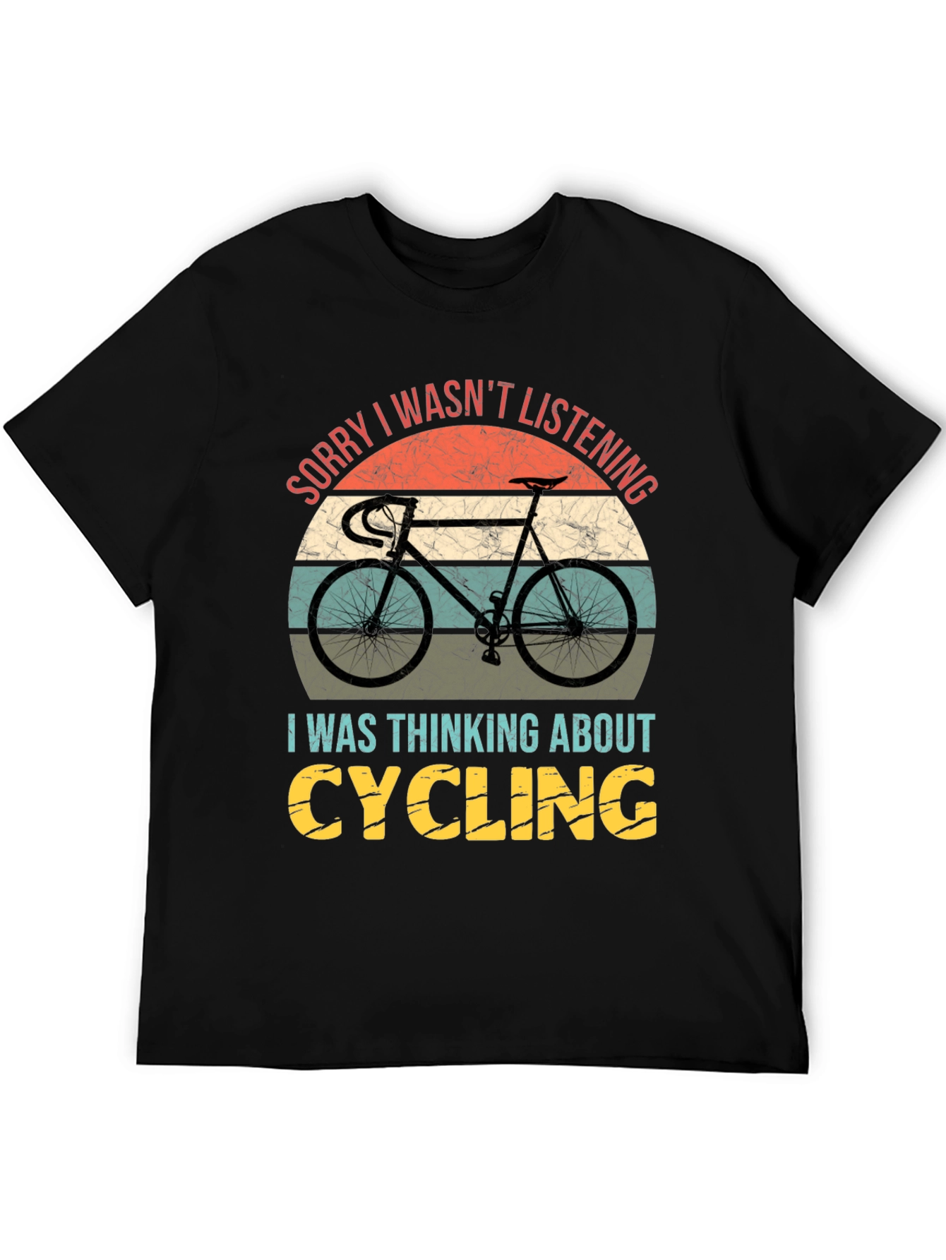 Cycling Thought T-Shirt - Unisex Retro Design