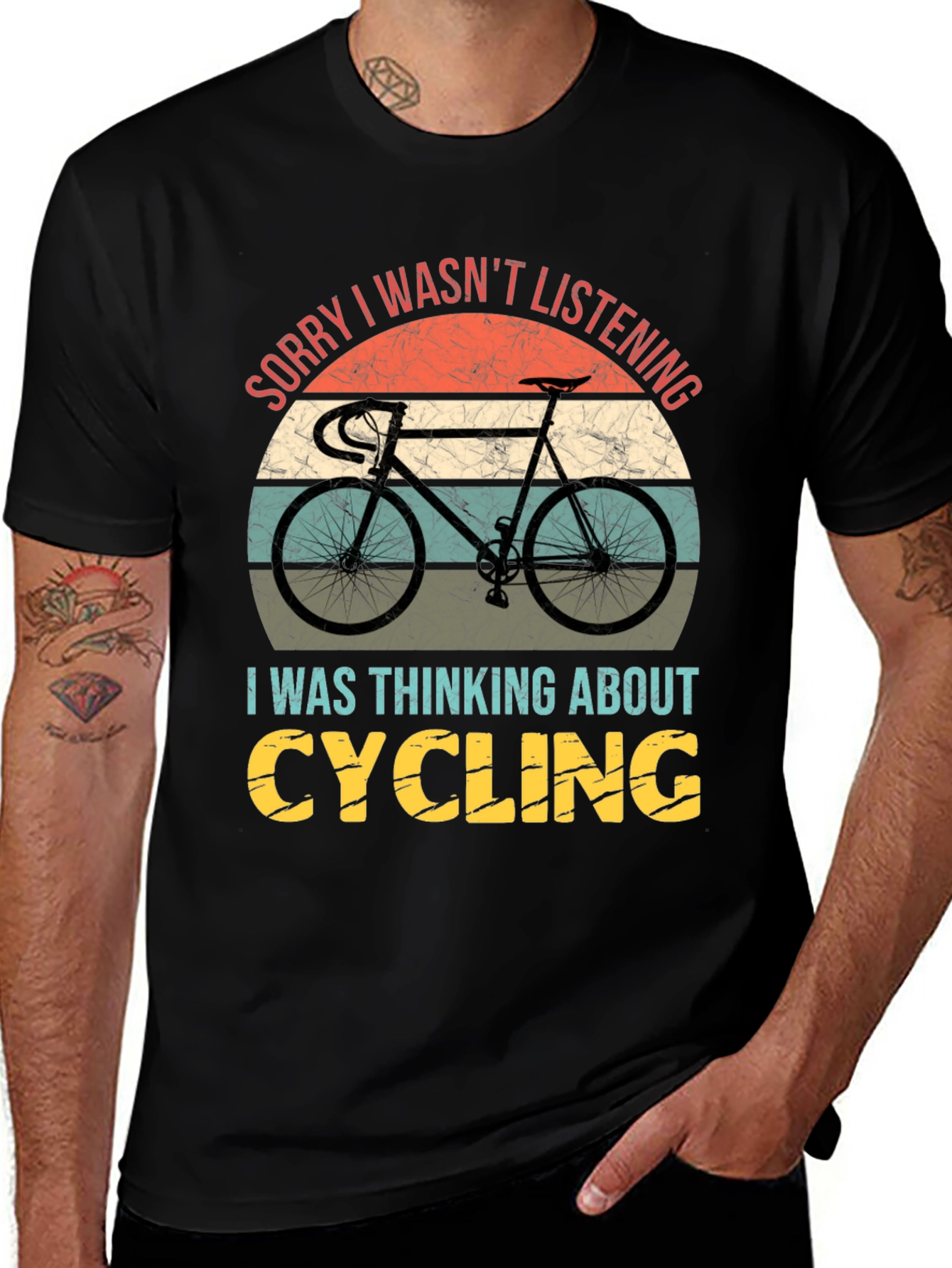 Cycling Thought T-Shirt - Unisex Retro Design