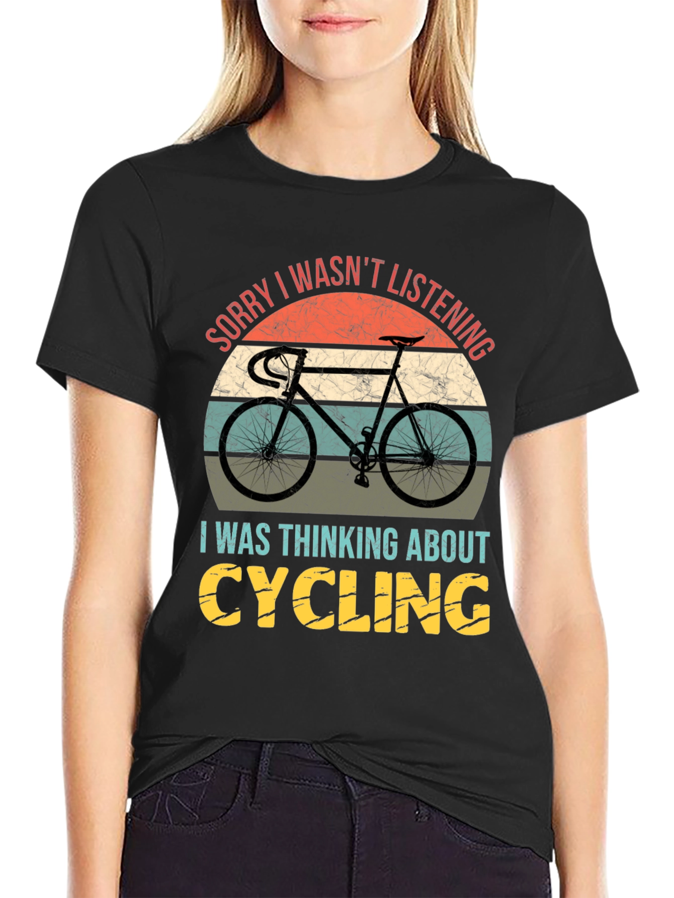 Cycling Thought T-Shirt - Unisex Retro Design