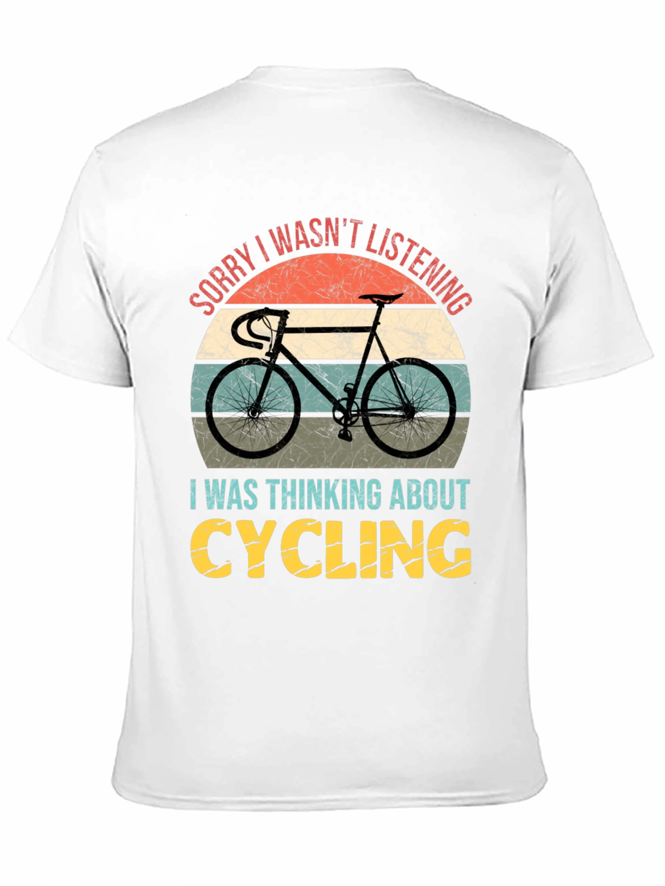 Cycling Thought T-Shirt - Unisex Retro Design