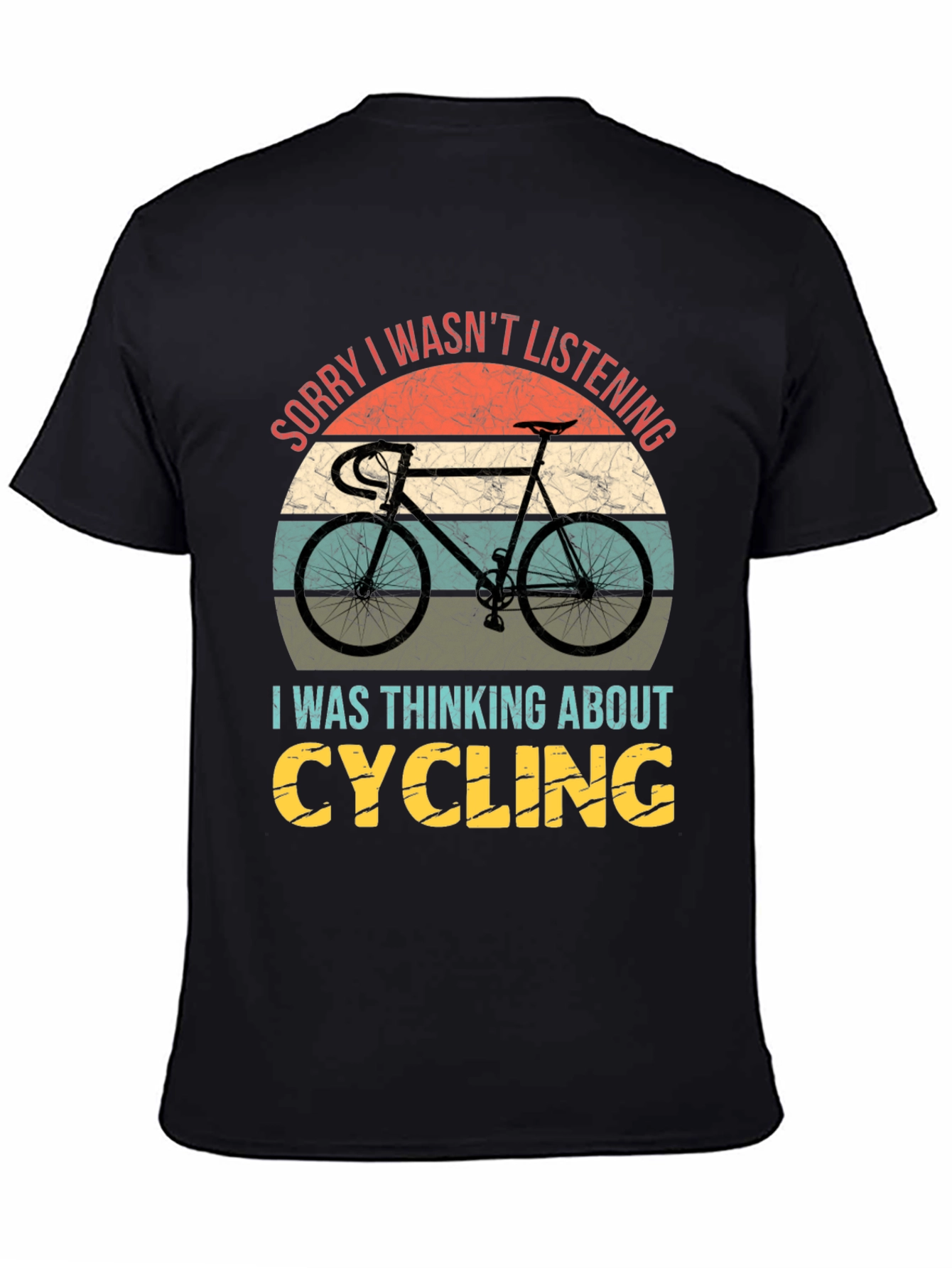 Cycling Thought T-Shirt - Unisex Retro Design