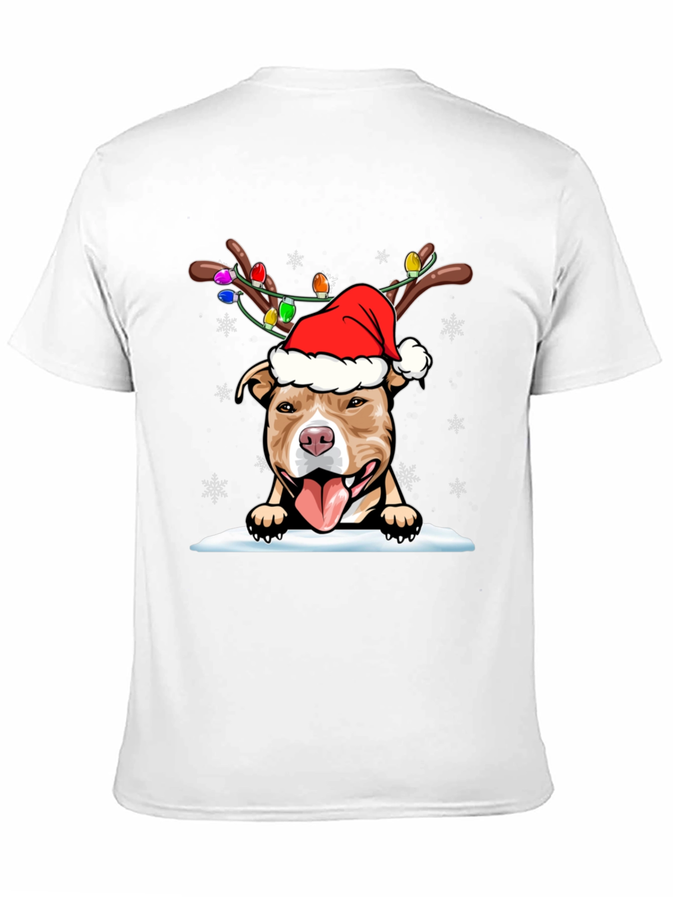 Festive Pitbull Christmas T-Shirt