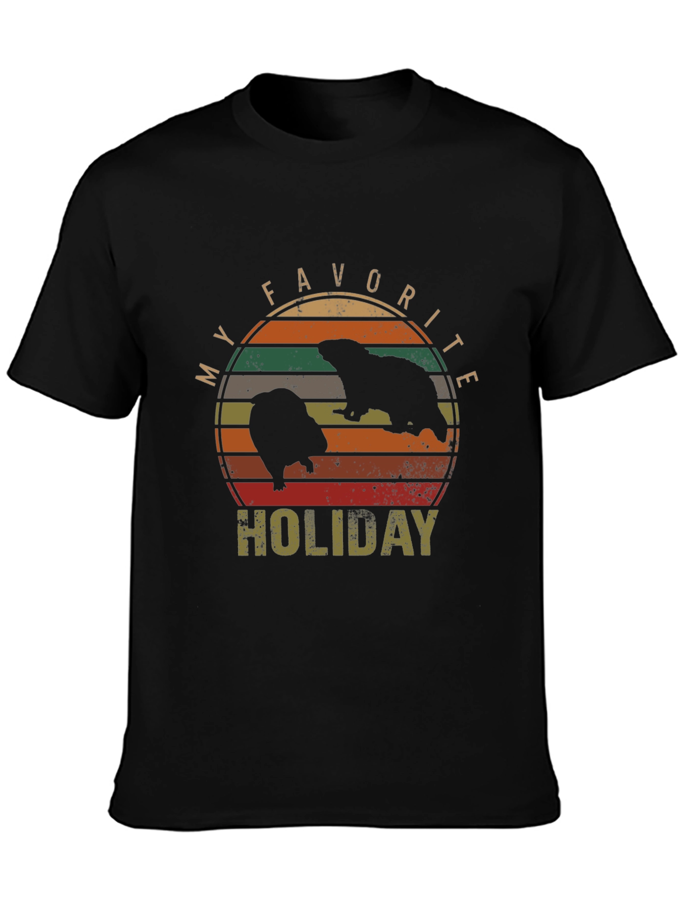 My Favorite Holiday Beaver Graphic T-Shirt