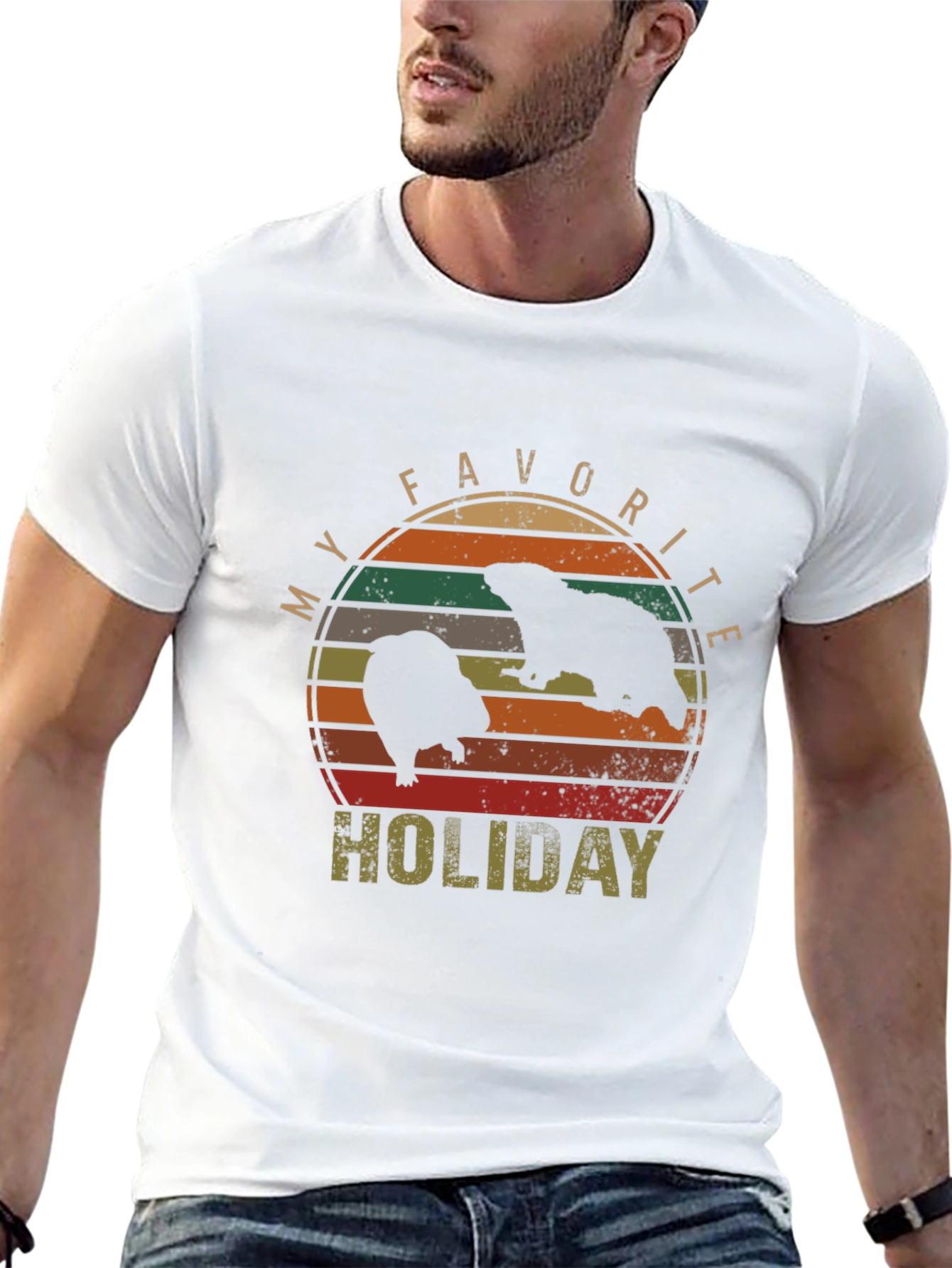 My Favorite Holiday Beaver Graphic T-Shirt