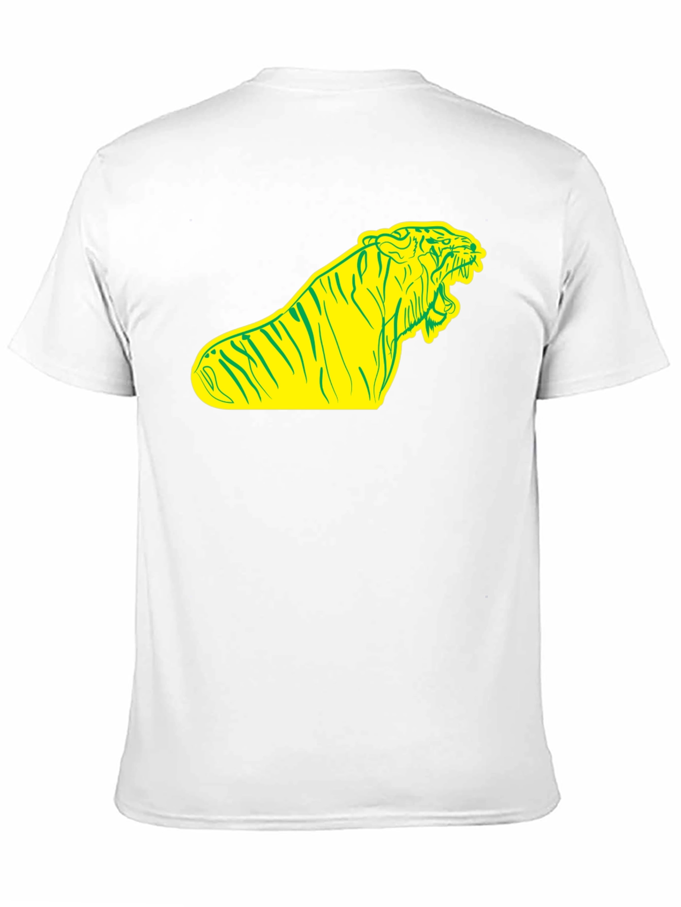 Bold Tiger Graphic Tee - Black Cotton T-Shirt