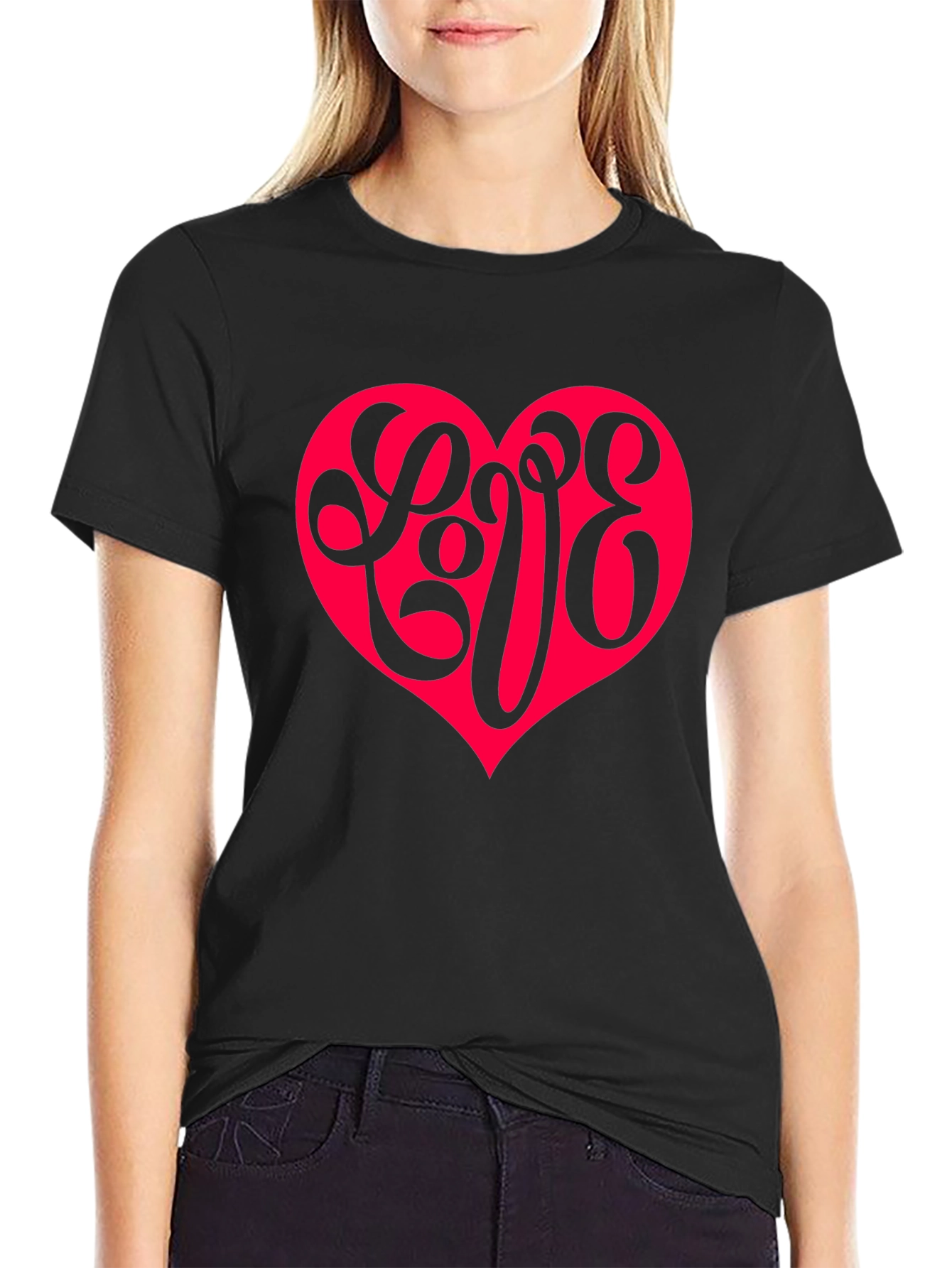 Love Heart Graphic Tee - Casual Comfort Style