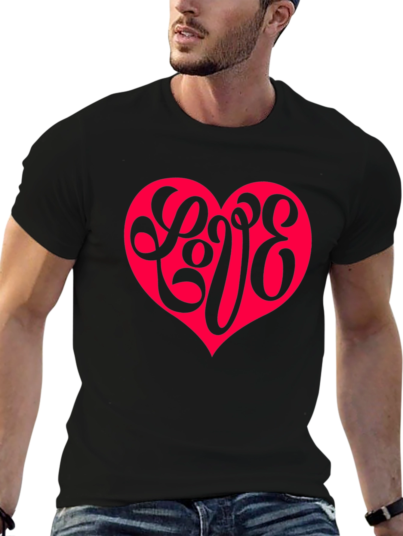 Love Heart Graphic Tee - Casual Comfort Style