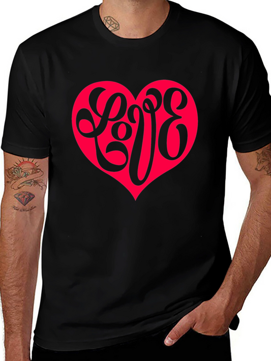 Love Heart Graphic Tee - Casual Comfort Style