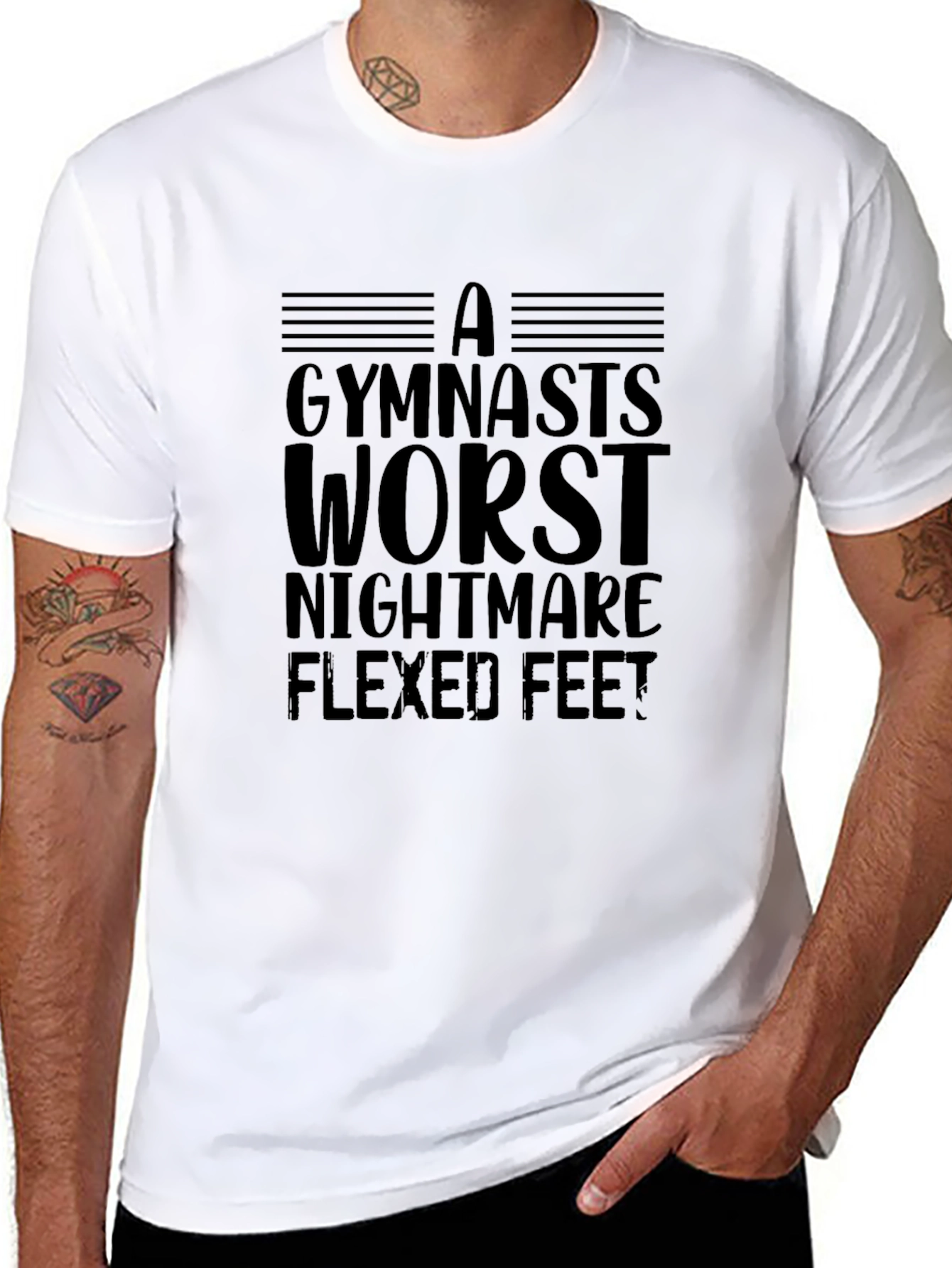 Gymnasts Nightmare Flexed Feet Graphic T-Shirt