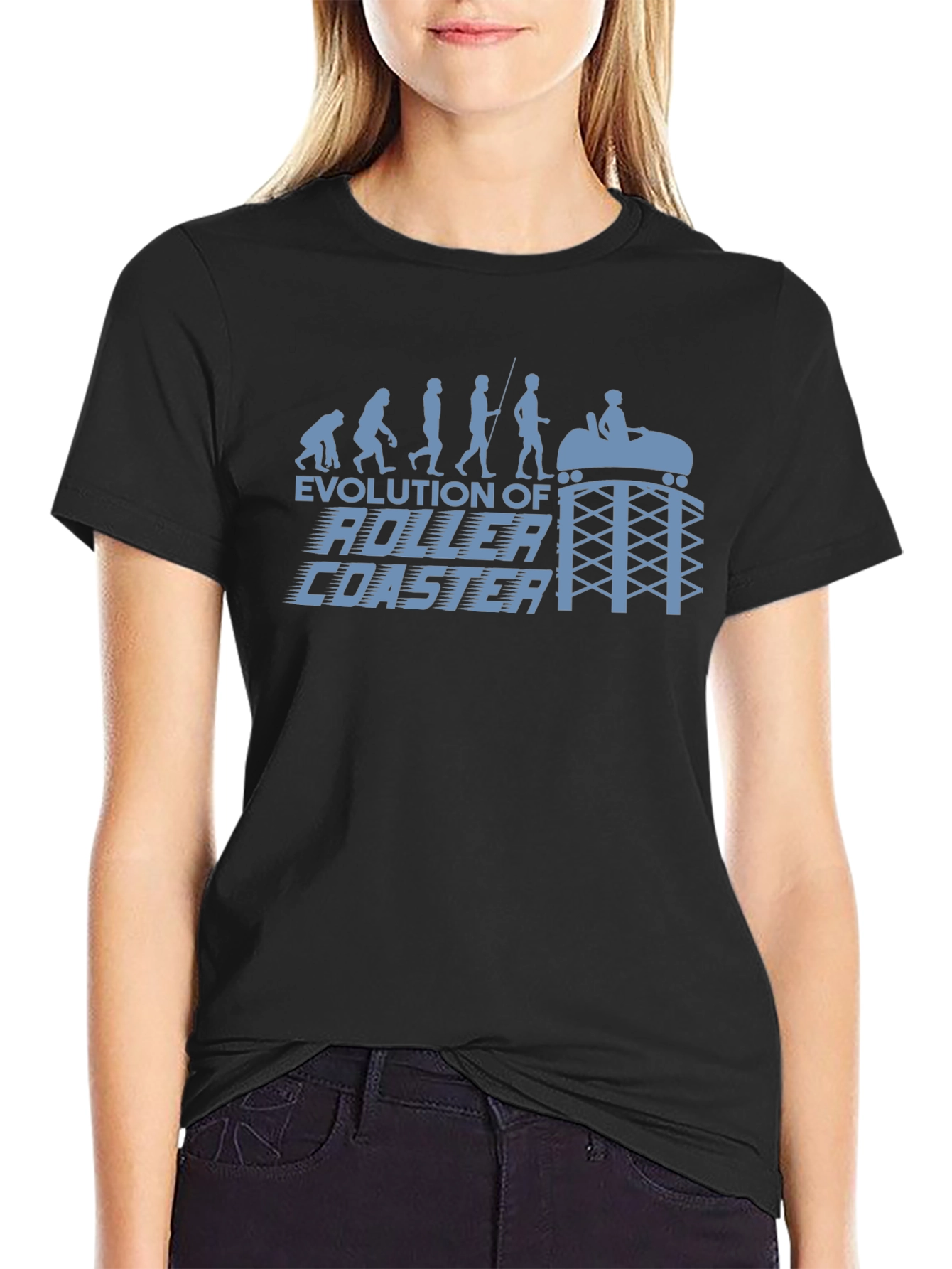 Evolution of Roller Coaster Graphic T-Shirt