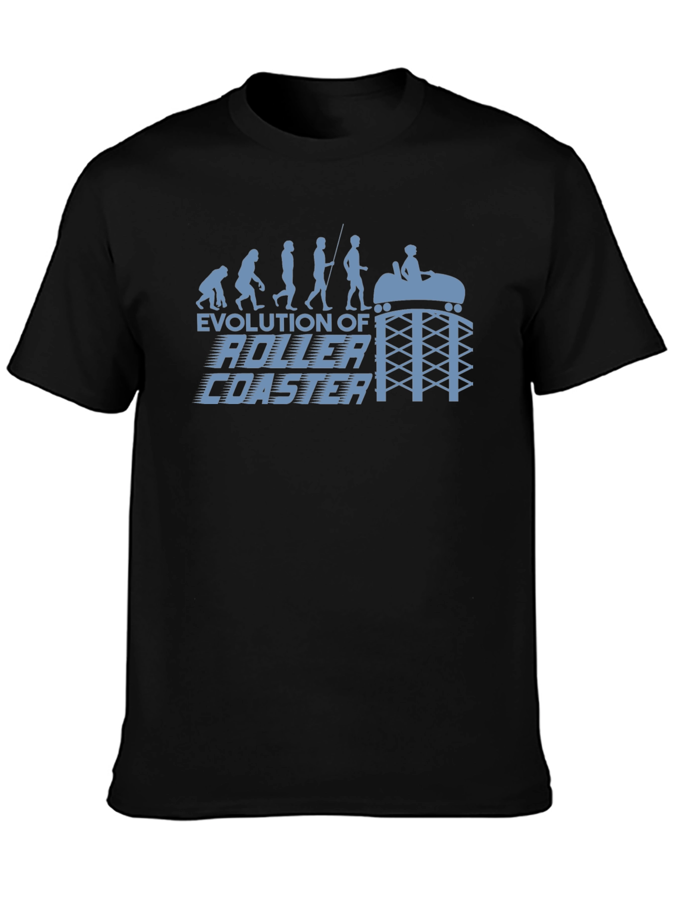 Evolution of Roller Coaster Graphic T-Shirt