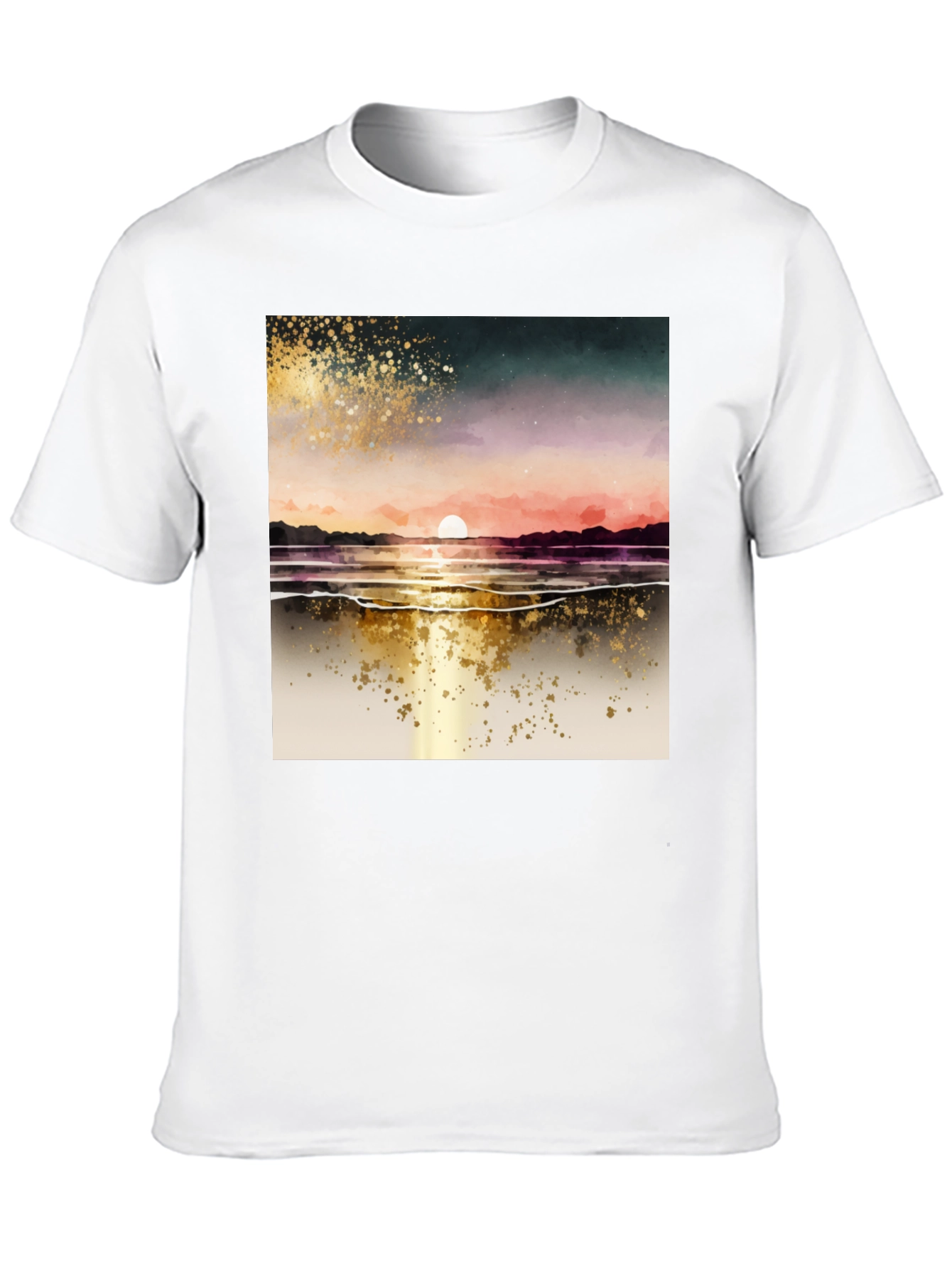 Sunset Beach T-Shirt - Artistic Graphic Tee