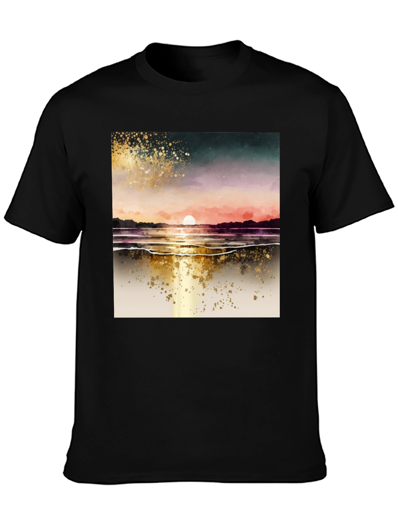 Sunset Beach T-Shirt - Artistic Graphic Tee