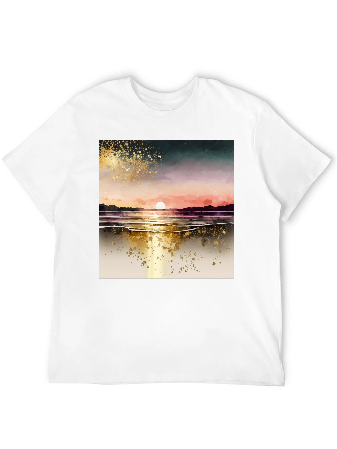 Sunset Beach T-Shirt - Artistic Graphic Tee