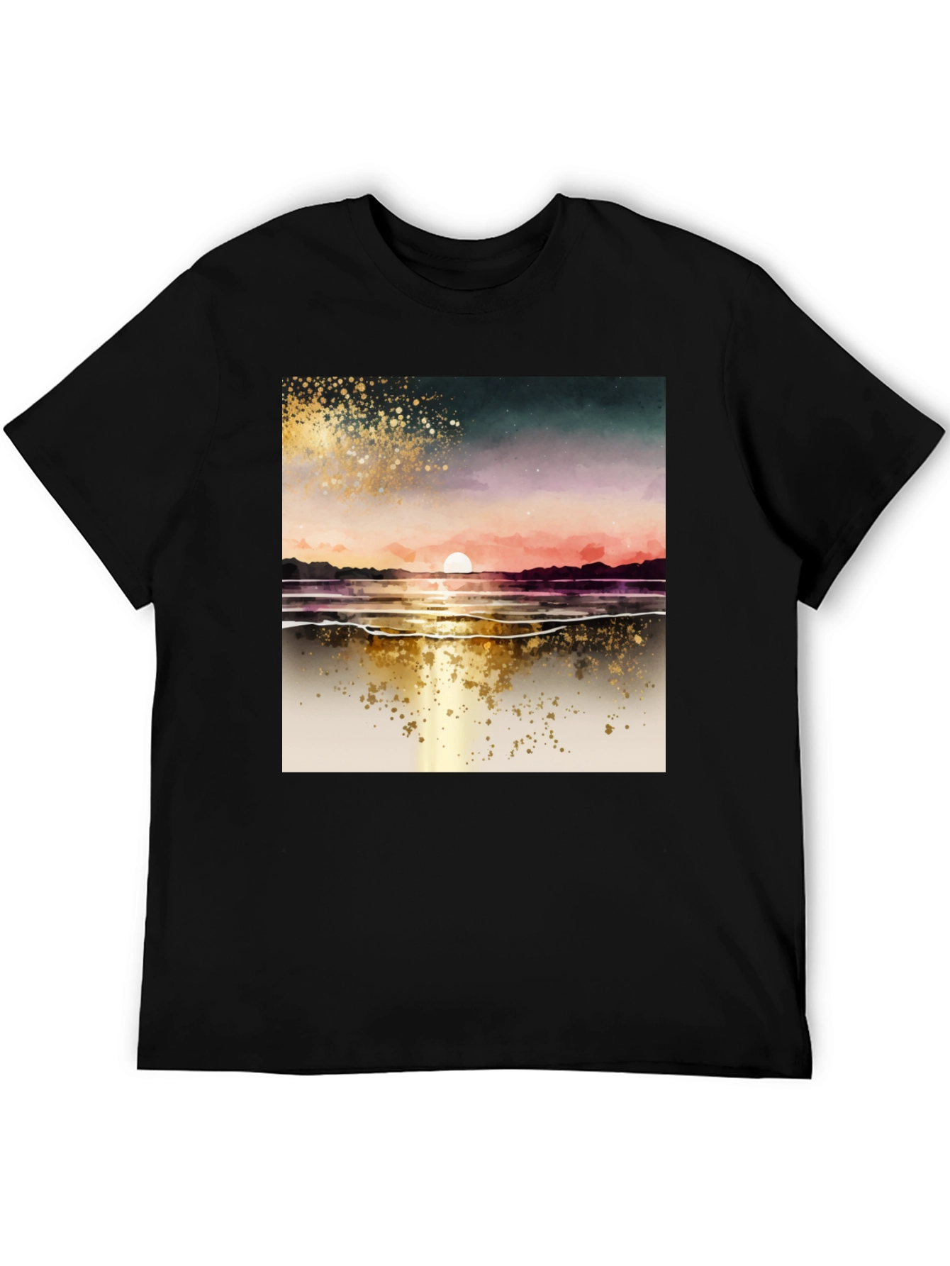 Sunset Beach T-Shirt - Artistic Graphic Tee