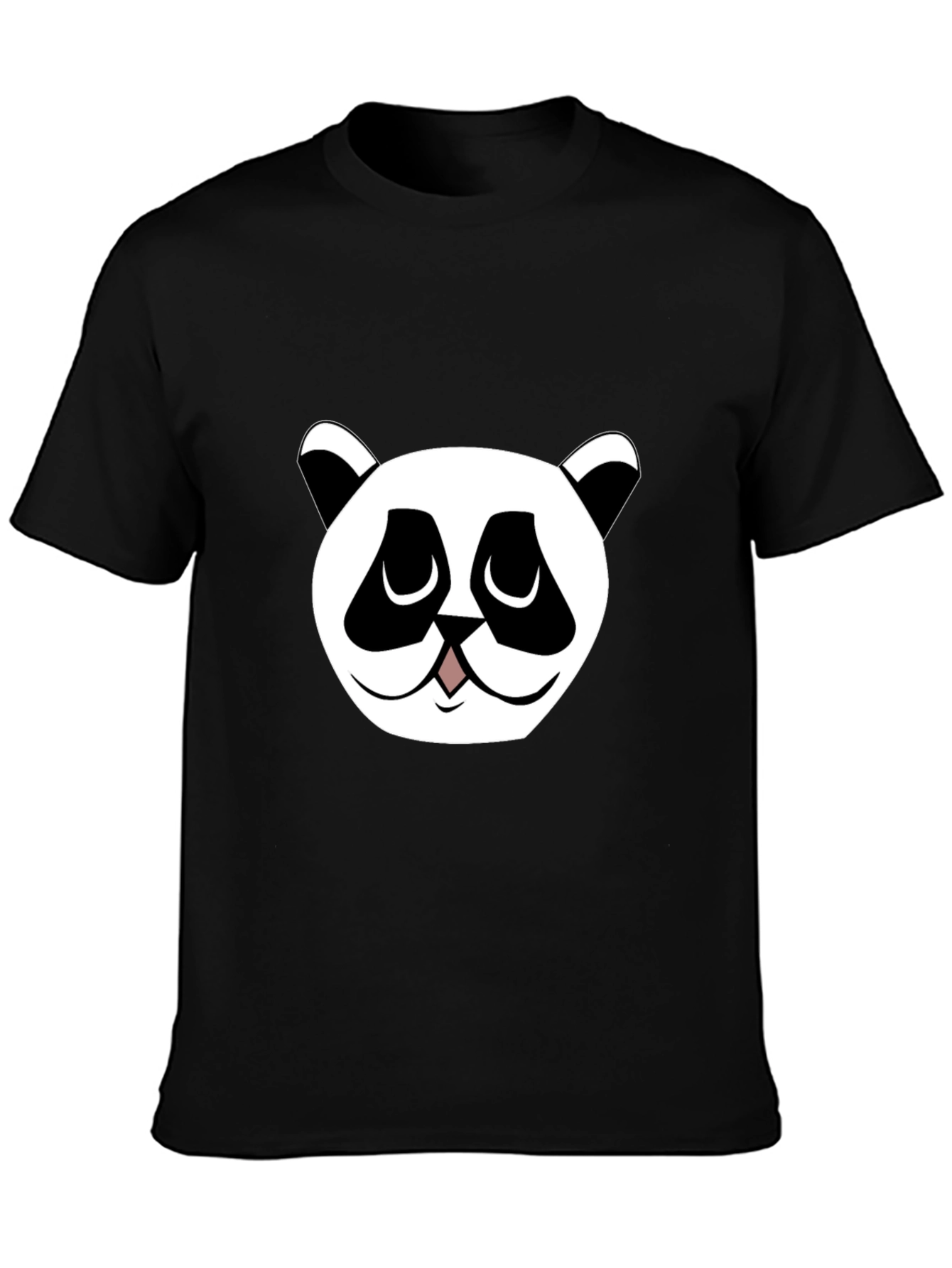 Panda Graphic Tee - Black Cotton Blend