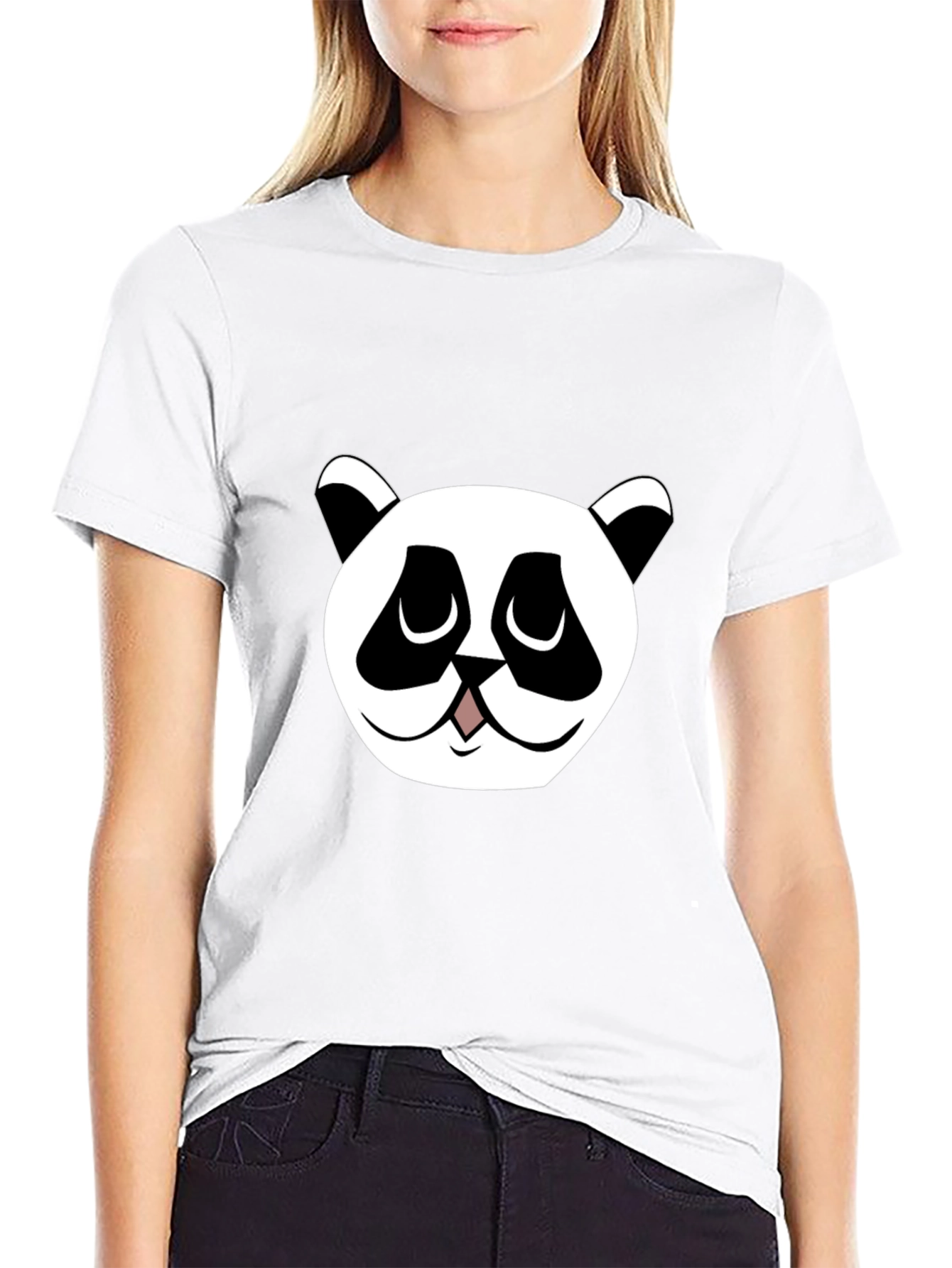 Panda Graphic Tee - Black Cotton Blend