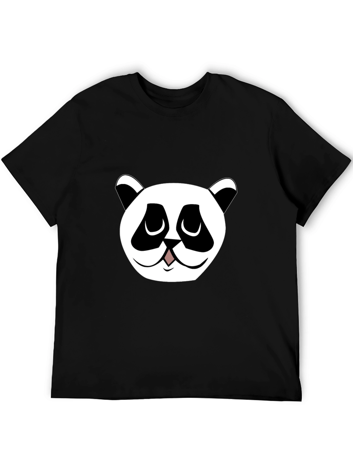Panda Graphic Tee - Black Cotton Blend