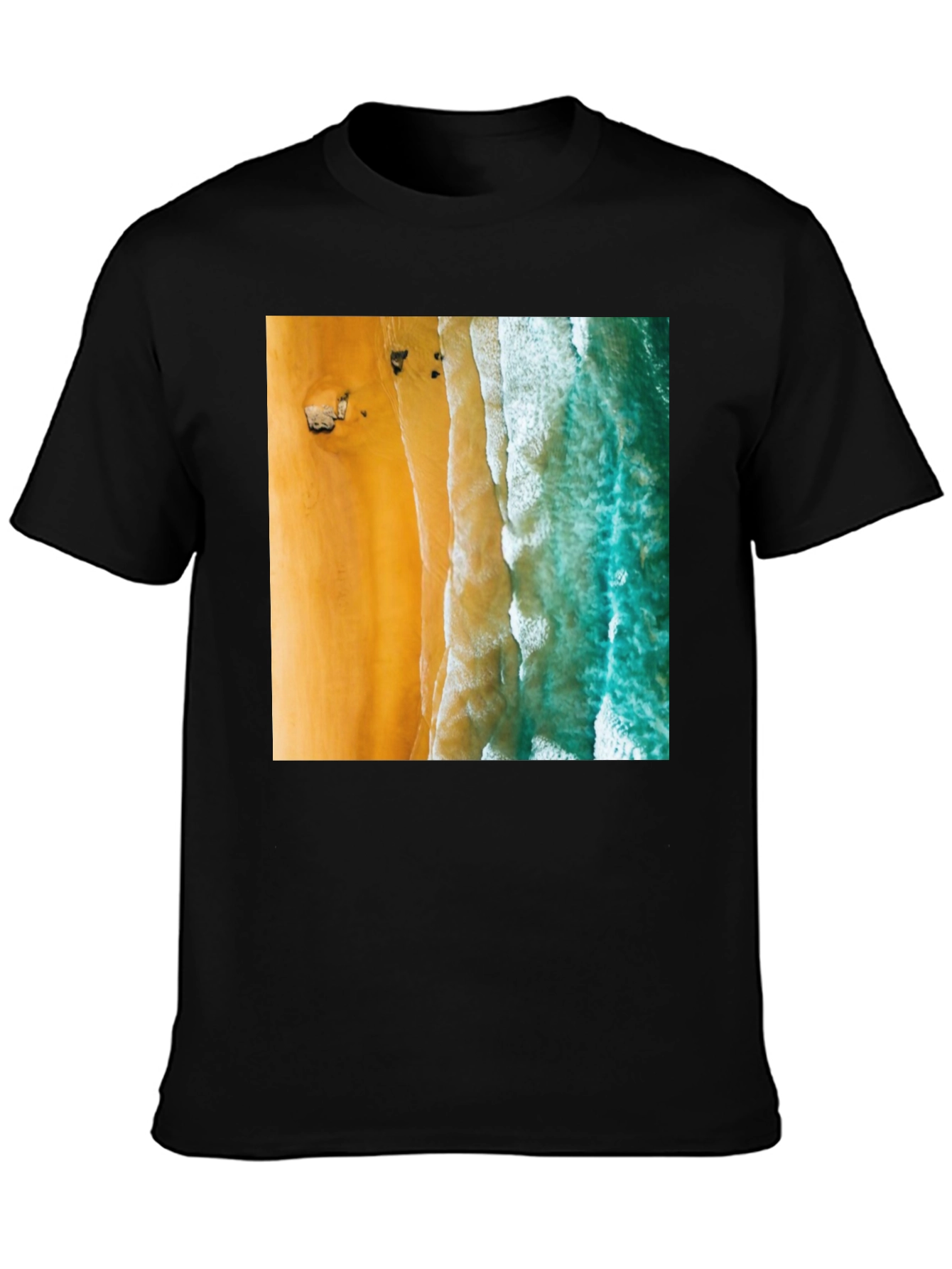 Beach Aerial View Graphic Tee