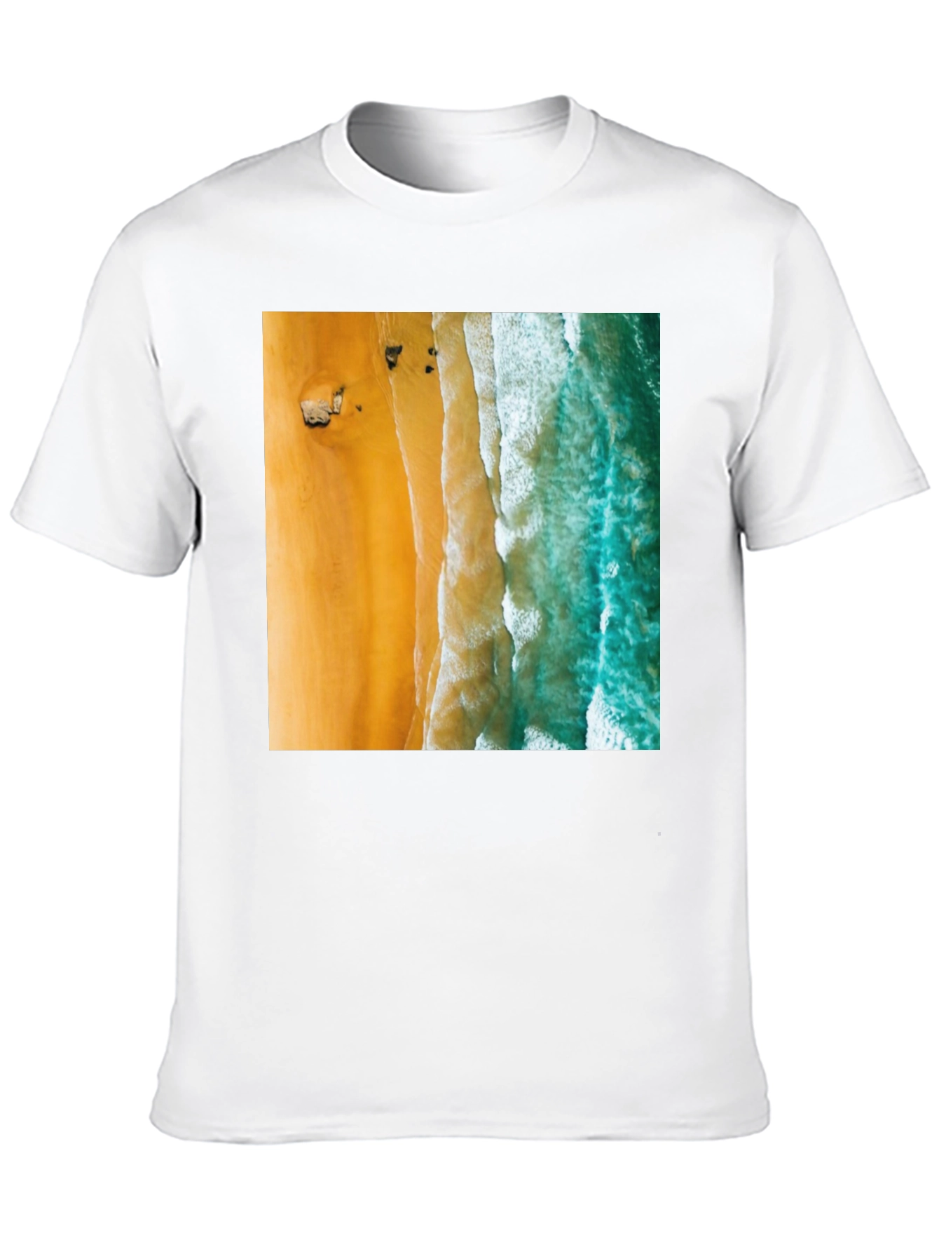 Beach Aerial View Graphic Tee