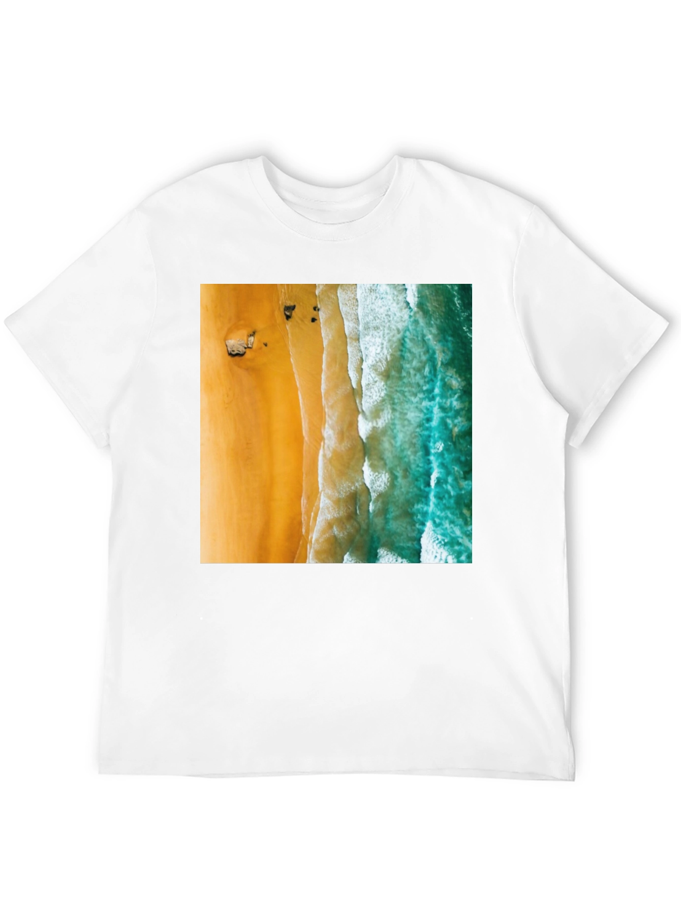 Beach Aerial View Graphic Tee