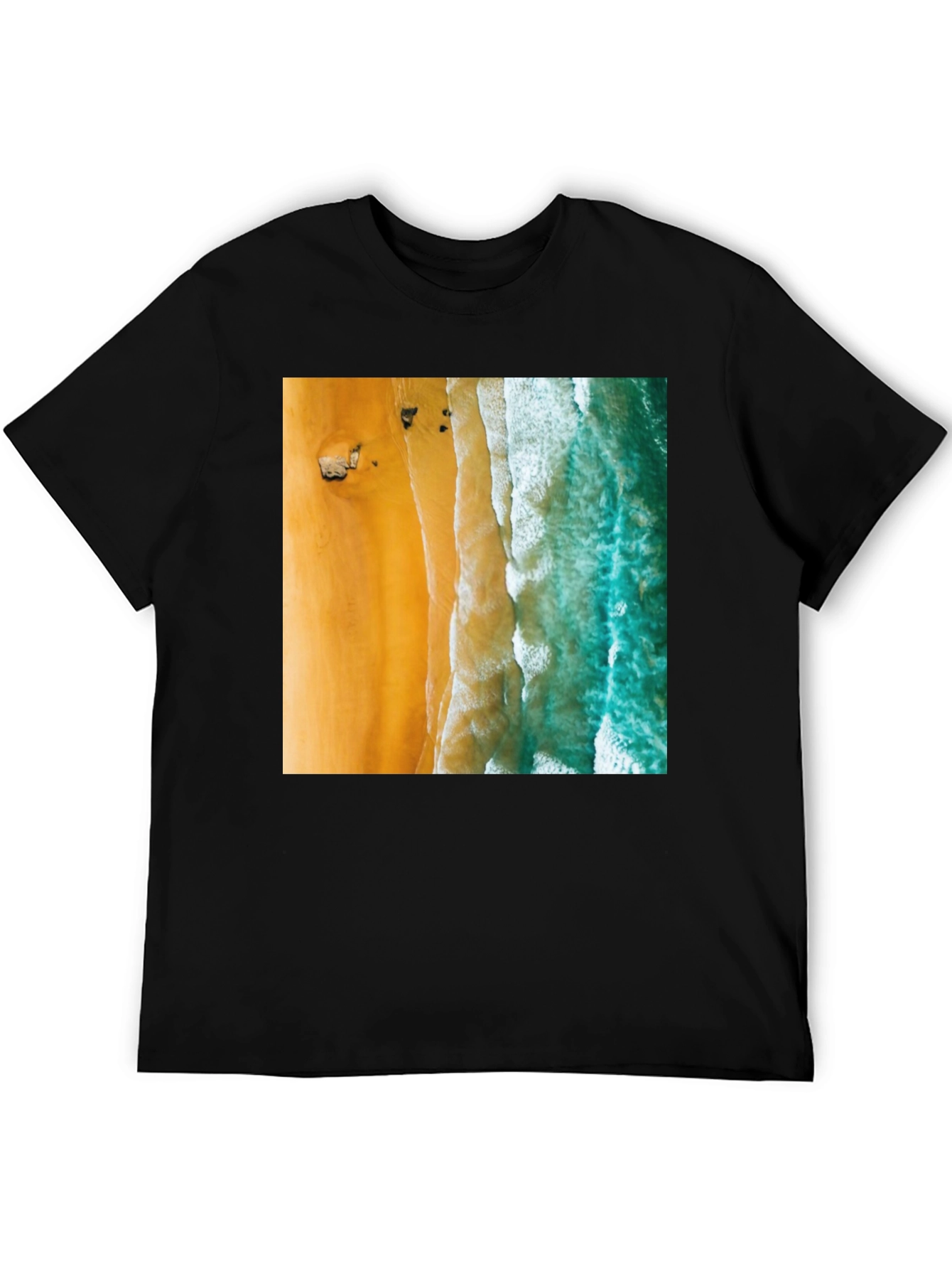 Beach Aerial View Graphic Tee
