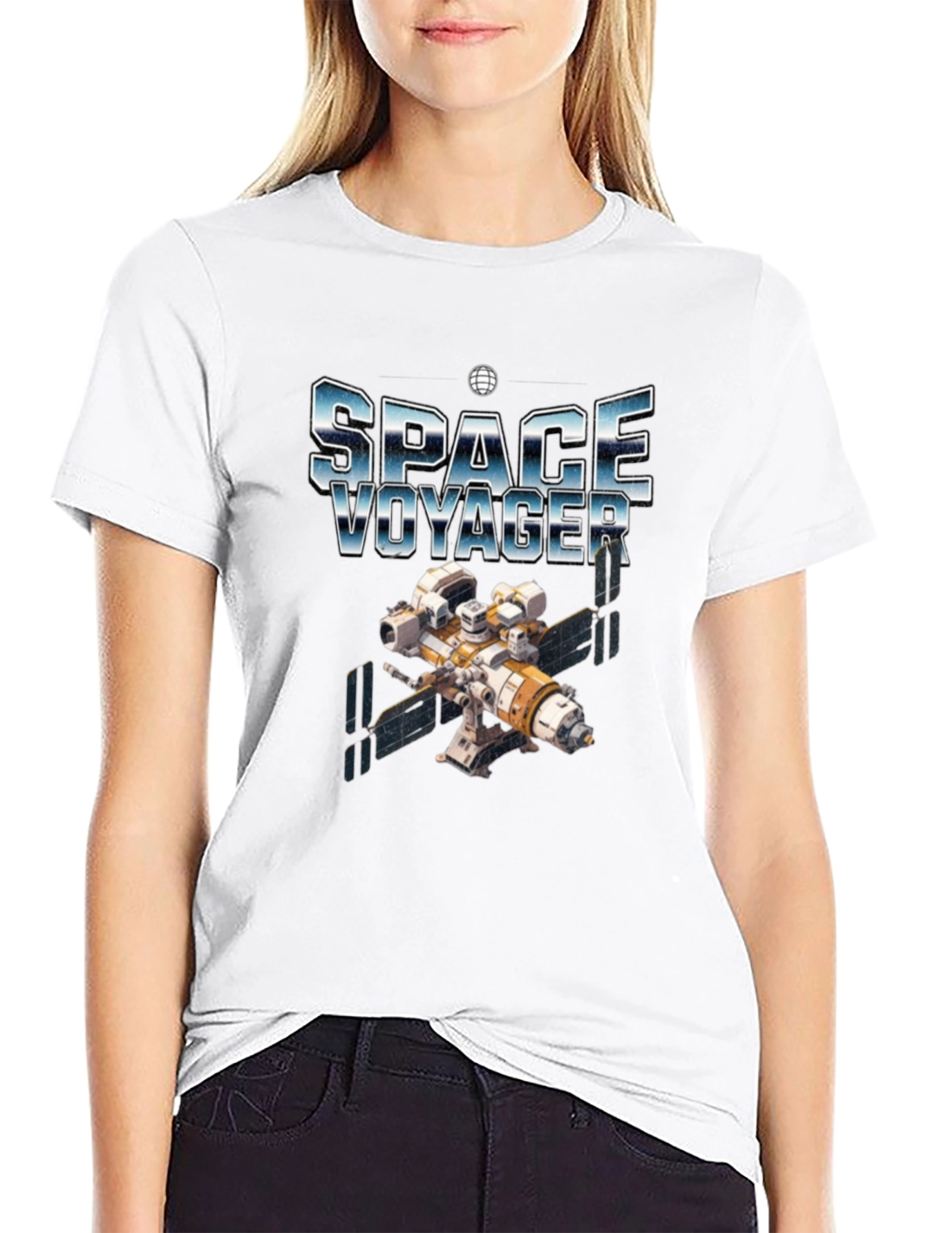 Space Voyager Graphic T-Shirt - Sci-Fi Design