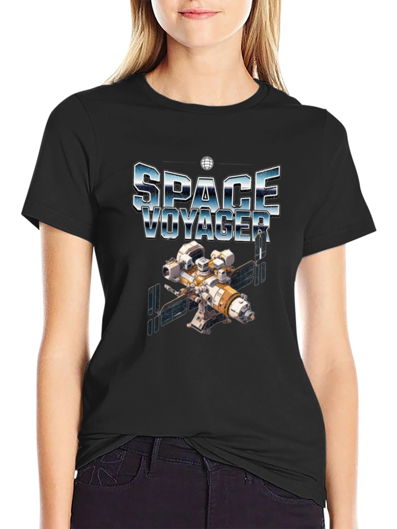 Space Voyager Graphic T-Shirt - Sci-Fi Design