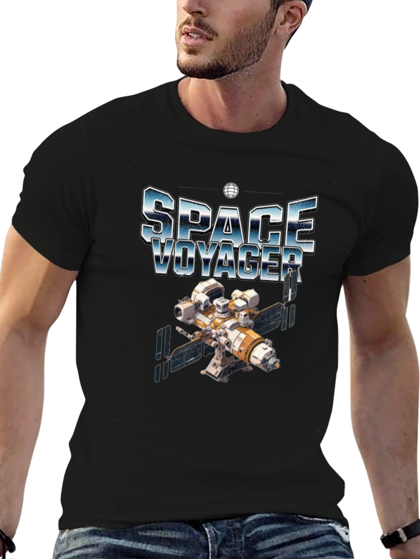 Space Voyager Graphic T-Shirt - Sci-Fi Design