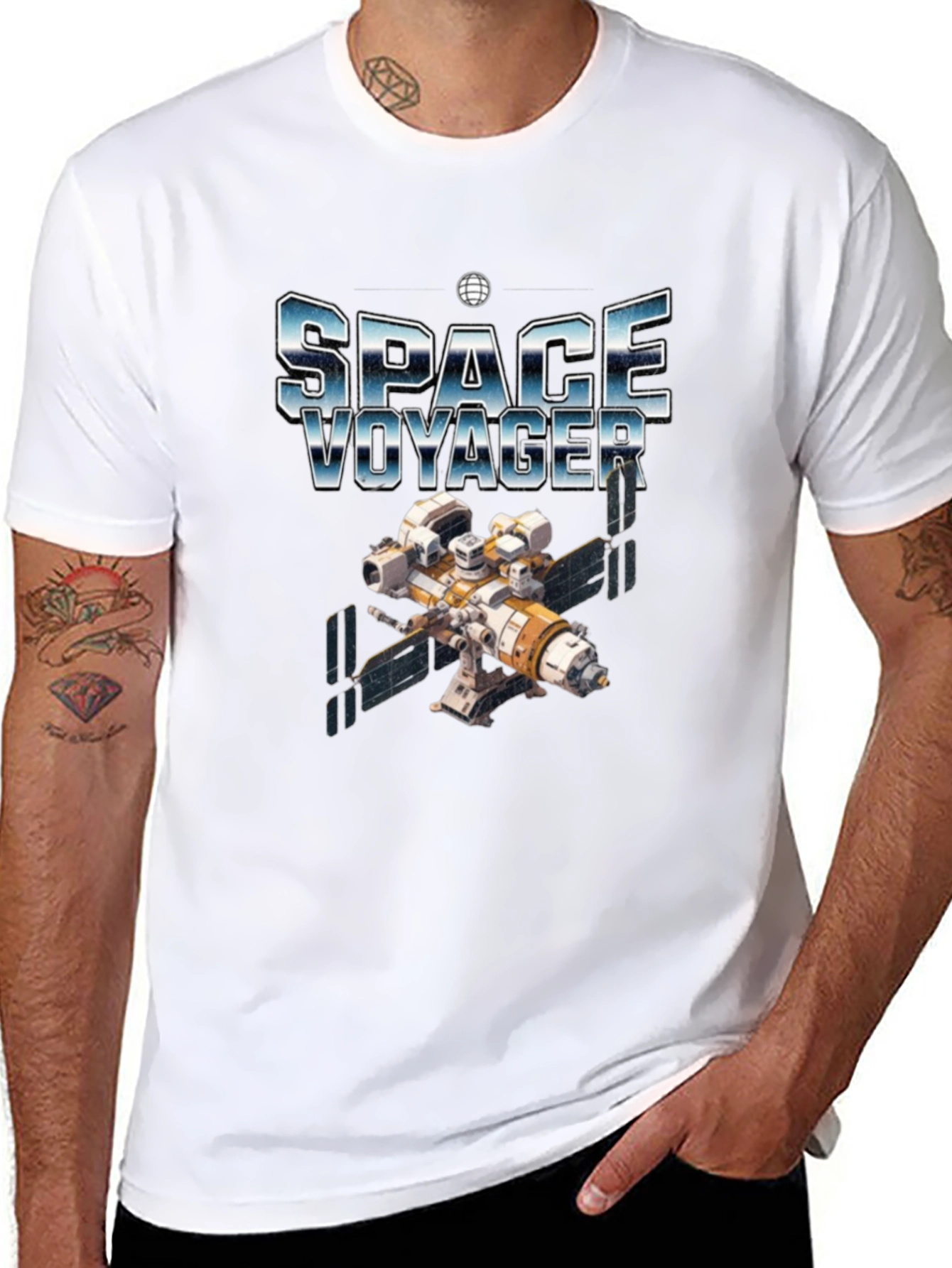 Space Voyager Graphic T-Shirt - Sci-Fi Design