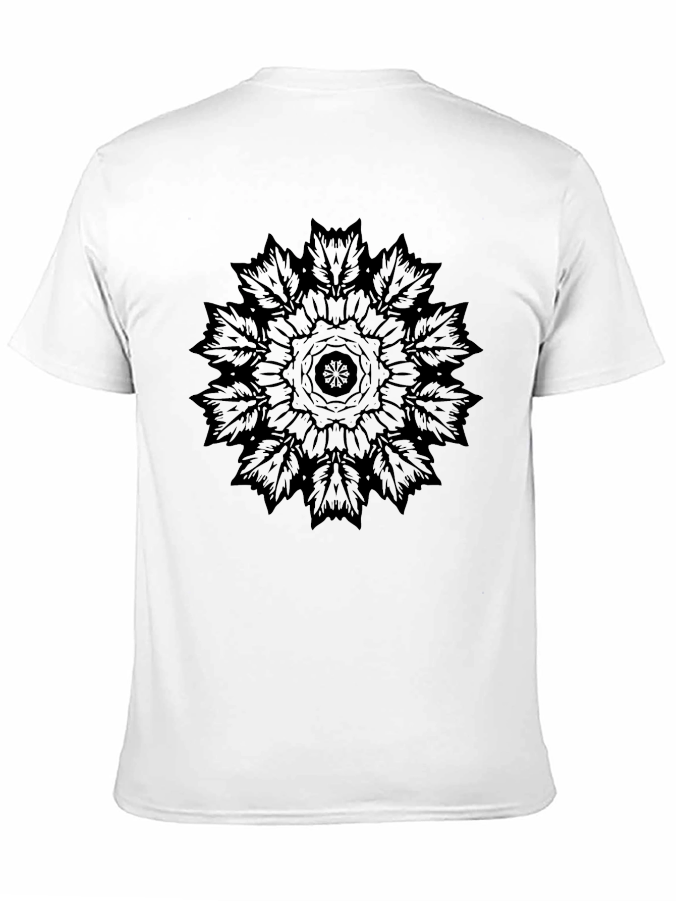 Black Mandala Graphic Tee - Casual Comfort