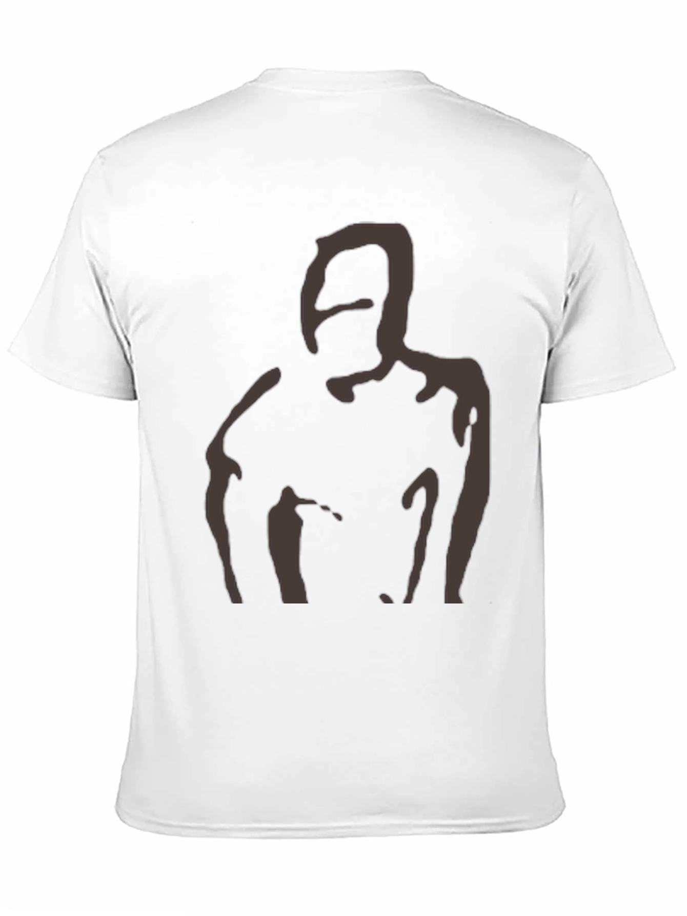 Abstract Silhouette Graphic Tee - Soft Black T-Shirt
