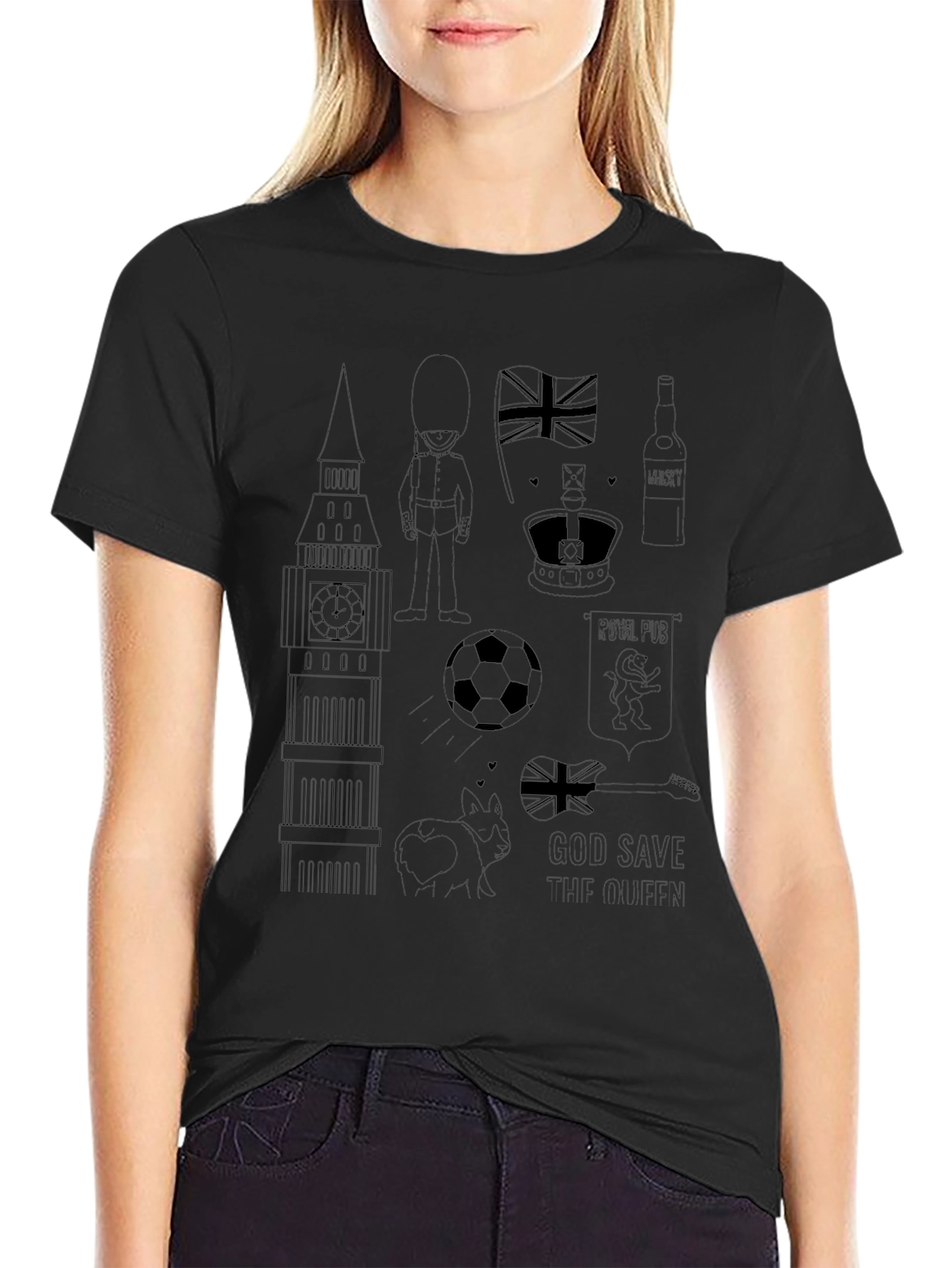 London Icons Black T-Shirt