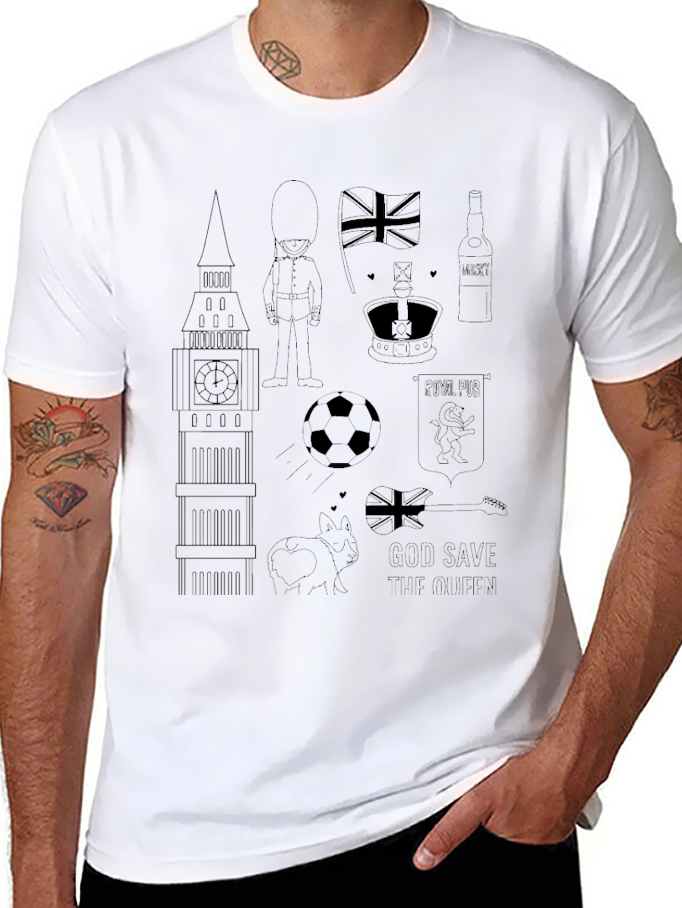 London Icons Black T-Shirt